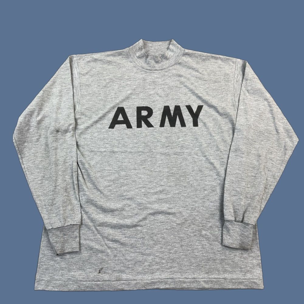 Vintage VINTAGE US Army PT Shirt Mens XL Gray Military Training Physical Fitness Long Sleeve Y2K Size US XL / EU 56 / 4 - 1 Thumbnail
