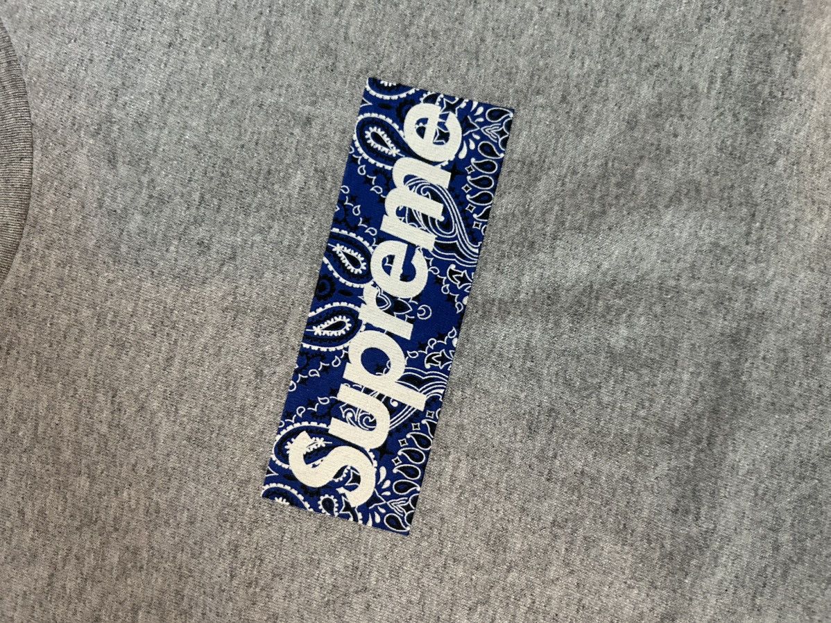 Supreme Supreme Bandana Box Logo Tee 'Heather Grey' | Mens - Size M Size US M / EU 48-50 / 2 - 3 Thumbnail