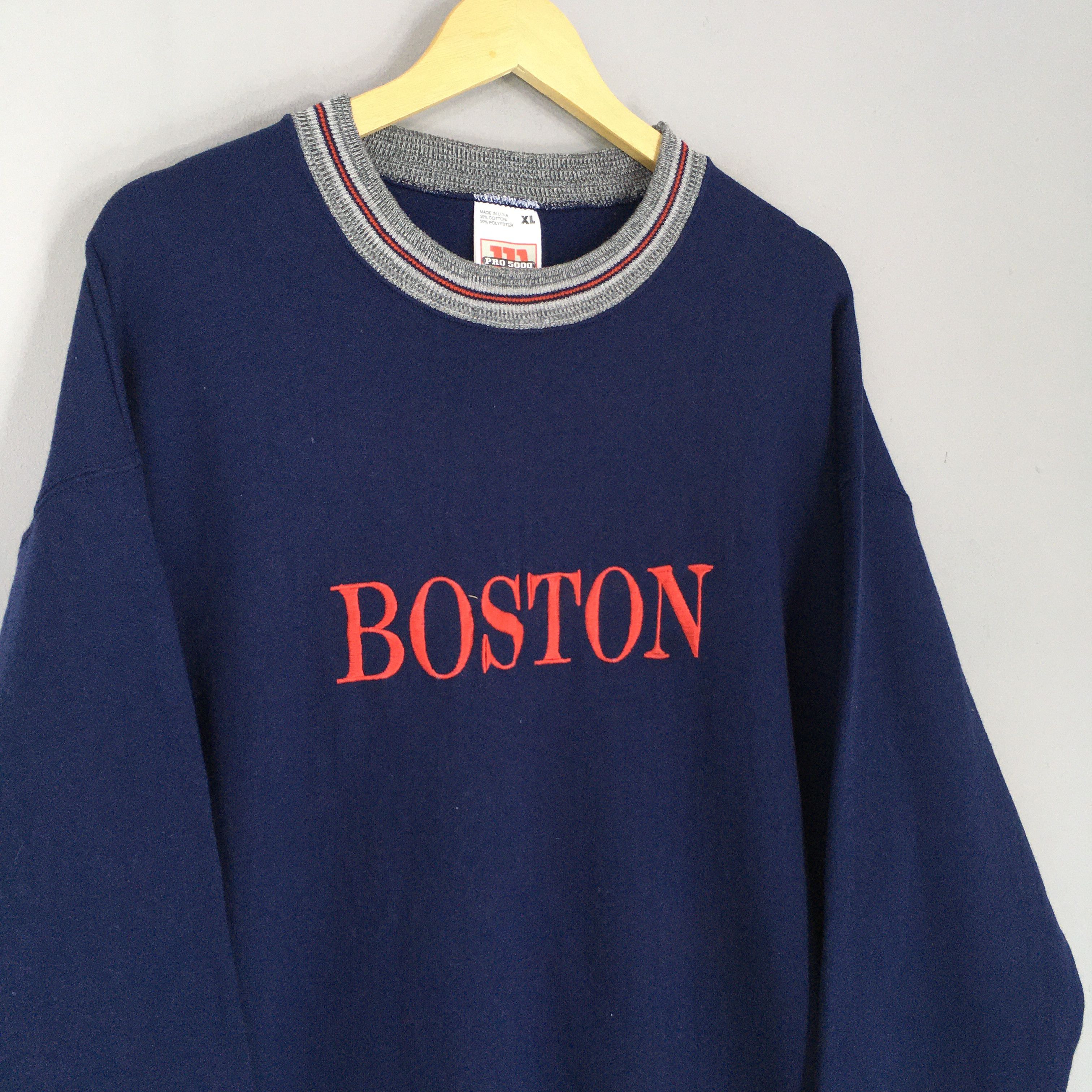 Vintage × Wilson Vintage 90s Wilson Boston Usa Sweatshirt XLarge Size US XL / EU 56 / 4 - 3 Thumbnail