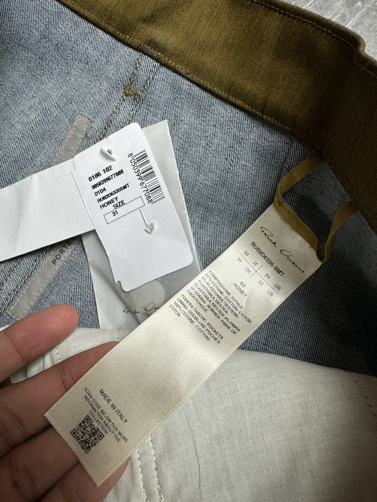 Rick Owens Rick Owens FW24 Porterville Bolan Cut Jeans in Honey Size US 31 - 14 Thumbnail