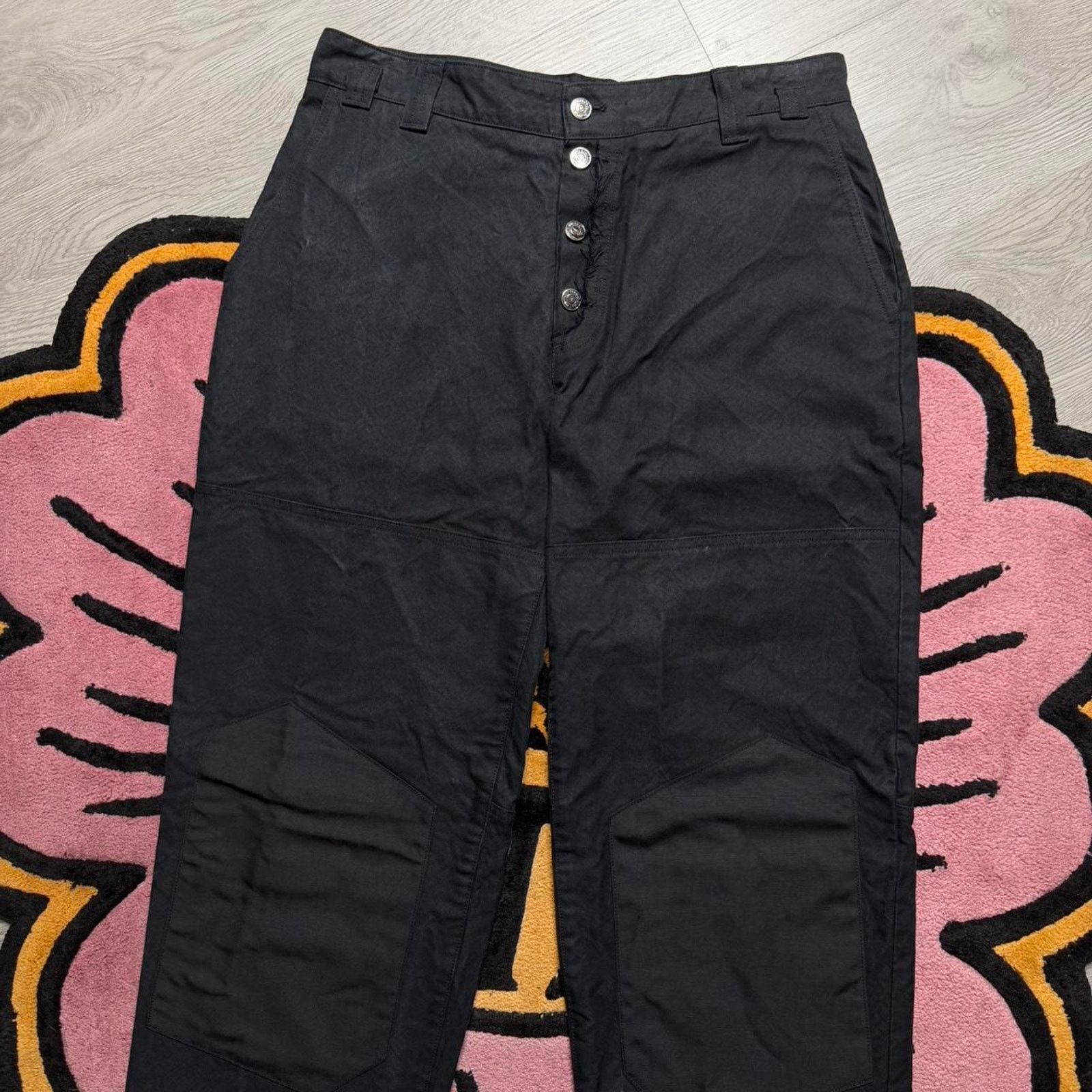 Phipps Phipps Double Knee Casual Chino Pants Size 34 Black Size US 34 / EU 50 - 2 Thumbnail