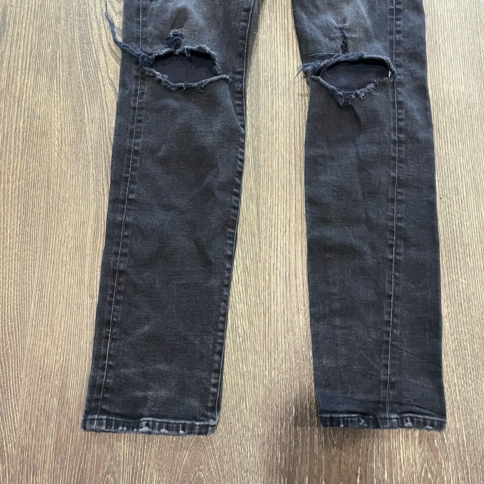 American Eagle Outfitters American Eagle Mens Flex Straight Jeans Mid Rise Black 31x32 Size US 31 - 3 Thumbnail