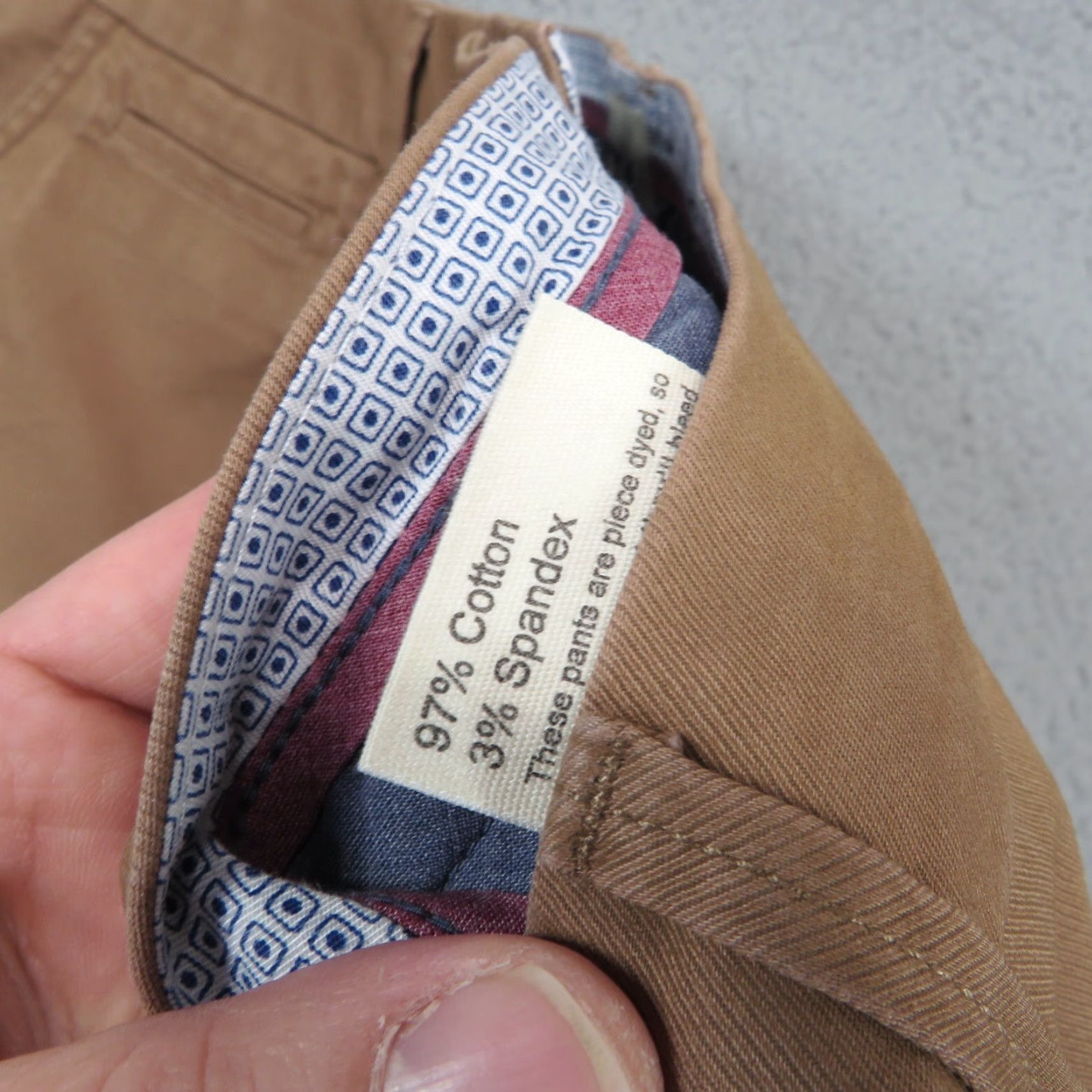 Vintage Perk Pants Men 36x30 Slim Fit Stretch Chino 5 Pocket Twill Brown 5-Pocket Design, Coin Pocket Straight Leg Casual Workwear Mens Regular Size 36 Size US 36 / EU 52 - 6 Thumbnail