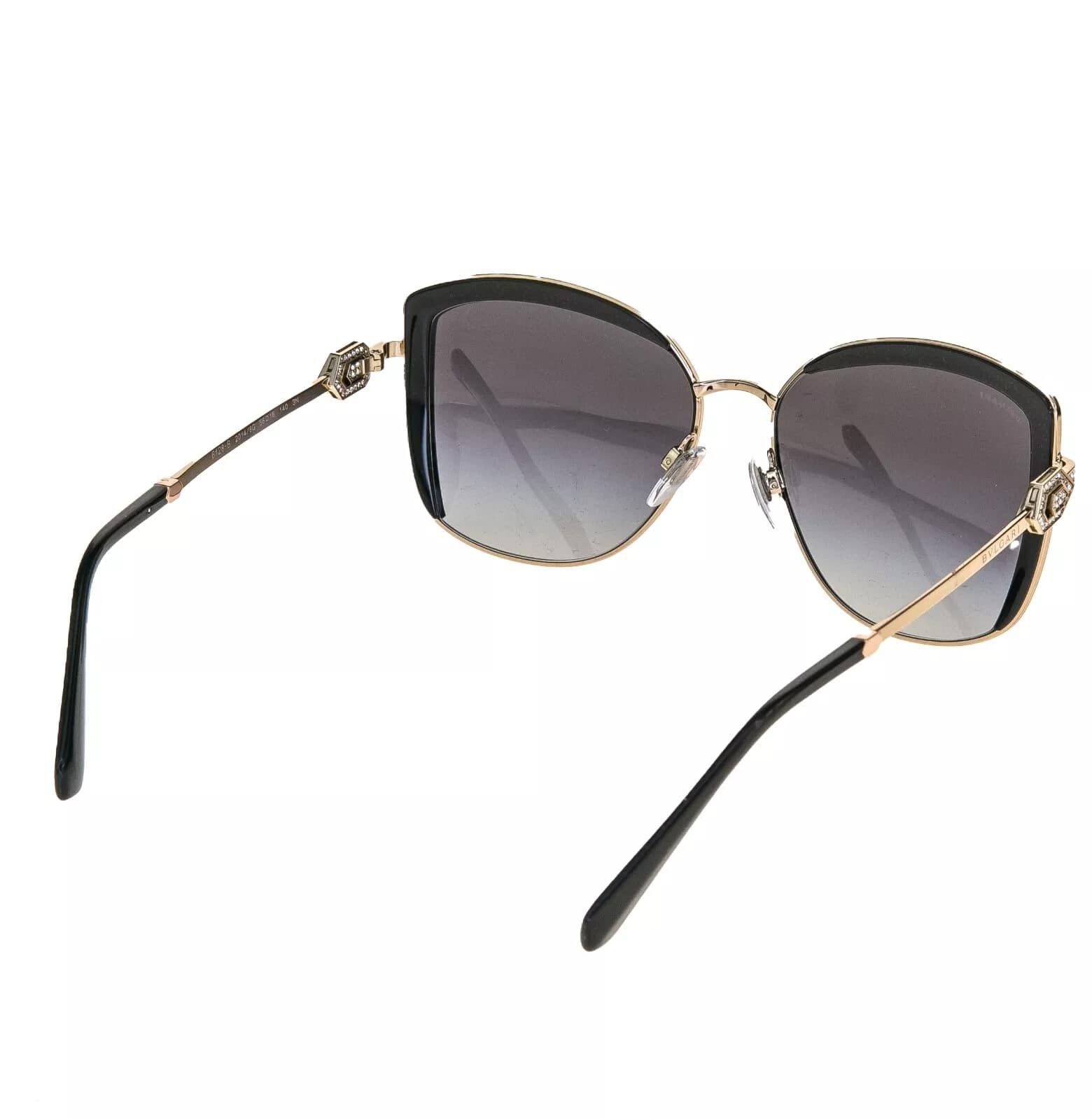 Bvlgari BVLGARI Black Gold Logo Butterfly Sunglasses BV6128B 6128 Size ONE SIZE - 9 Thumbnail