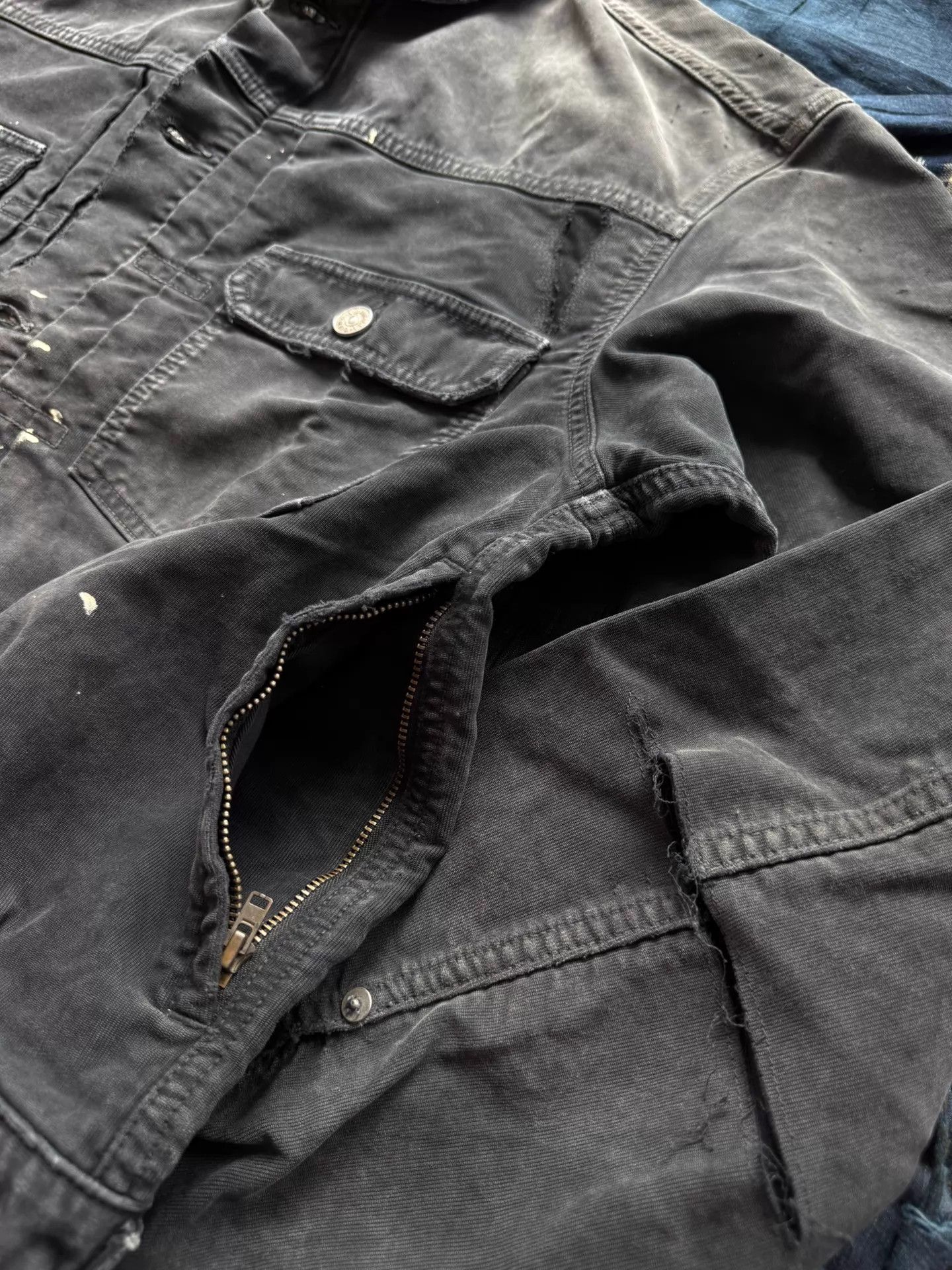 Visvim VISVIM 26SS ICT 101X G.CORDS CRASH BLK Wash Ink Splat Cut JKT Size US XL / EU 56 / 4 - 8 Thumbnail