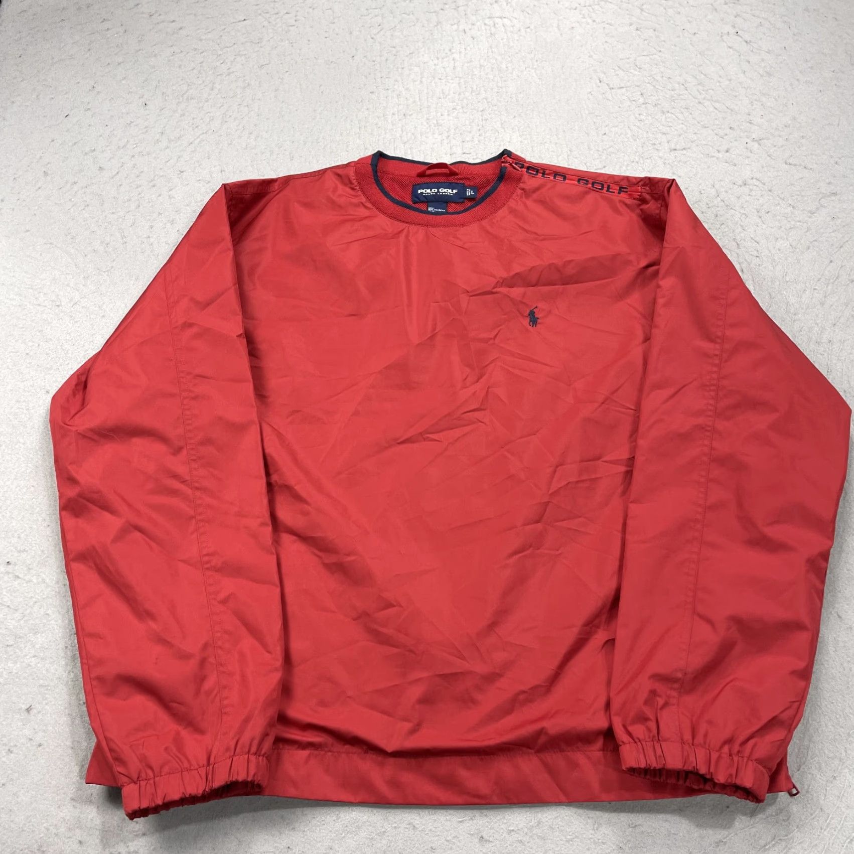 Vintage VINTAGE Polo Golf Jacket Mens L Red Windbreaker 90s Golf Logo Softshell Nylon Polyester Lightweight Size US L / EU 52-54 / 3 - 2 Thumbnail
