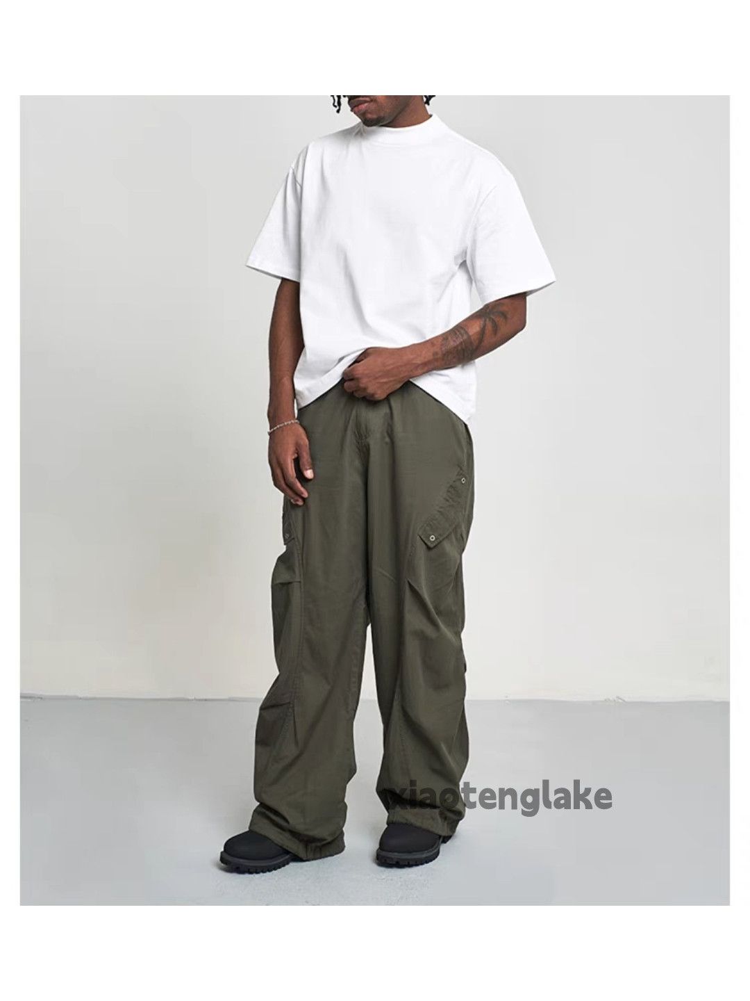 Designer × Vintage military outdoor pleated loose baggy hiphop cargo pants Size US 34 / EU 50 - 1 Thumbnail