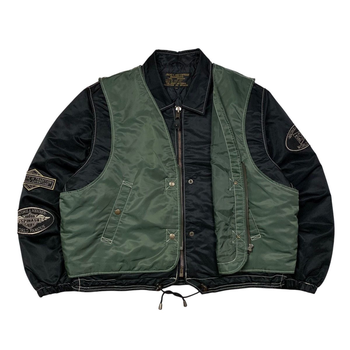 Japanese Brand Spinash Army Air Force Military Bomber Jacket Size US L / EU 52-54 / 3 - 8 Thumbnail