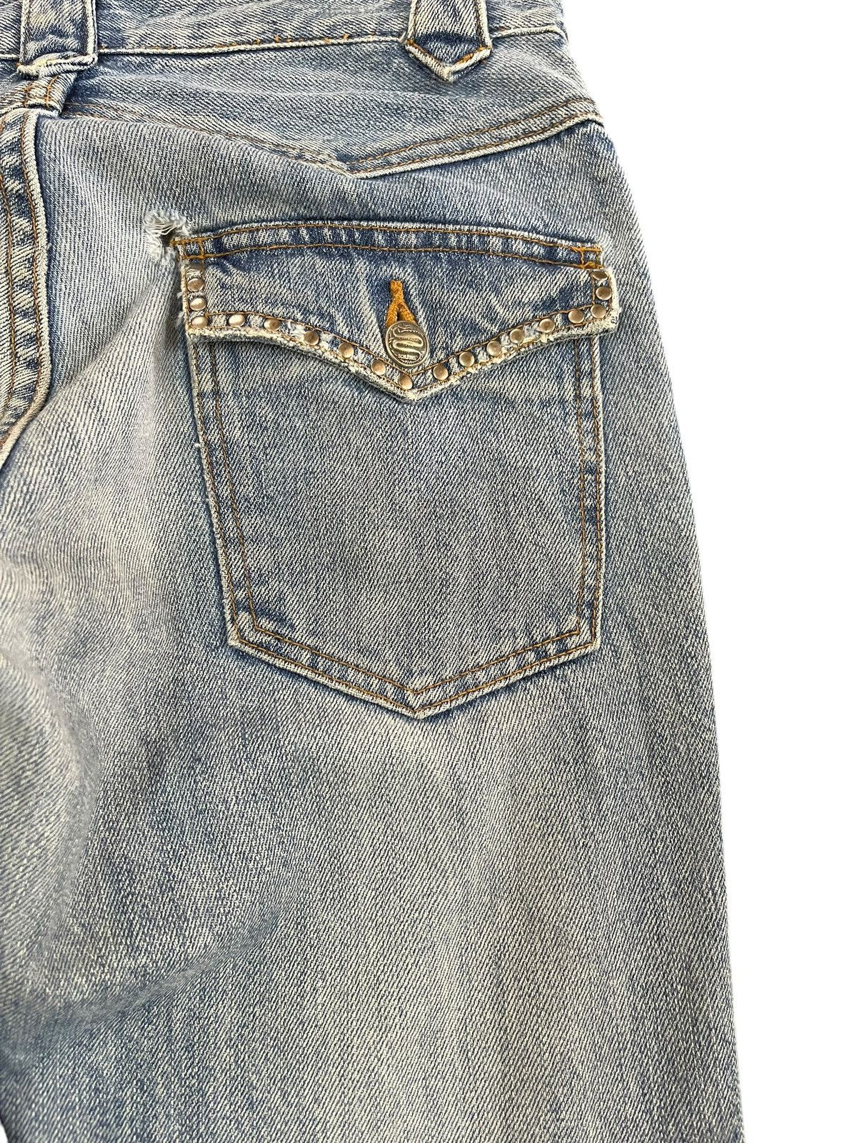 Hysteric Glamour Vintage Schlussel Snake Studded Distressed Denim Size US 30 / EU 46 - 9 Thumbnail