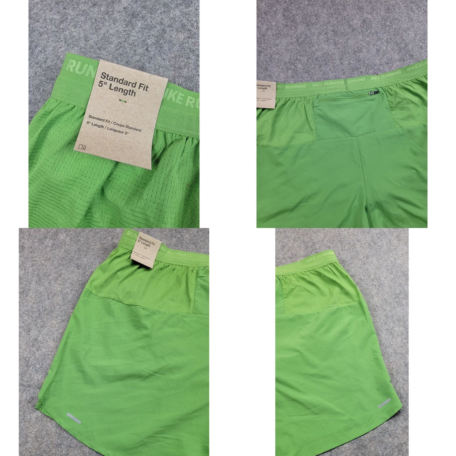 Nike Nike Running Shorts Mens 2XL Green Lined Drawstring Active NWT Shorts Size US 39 - 9 Thumbnail