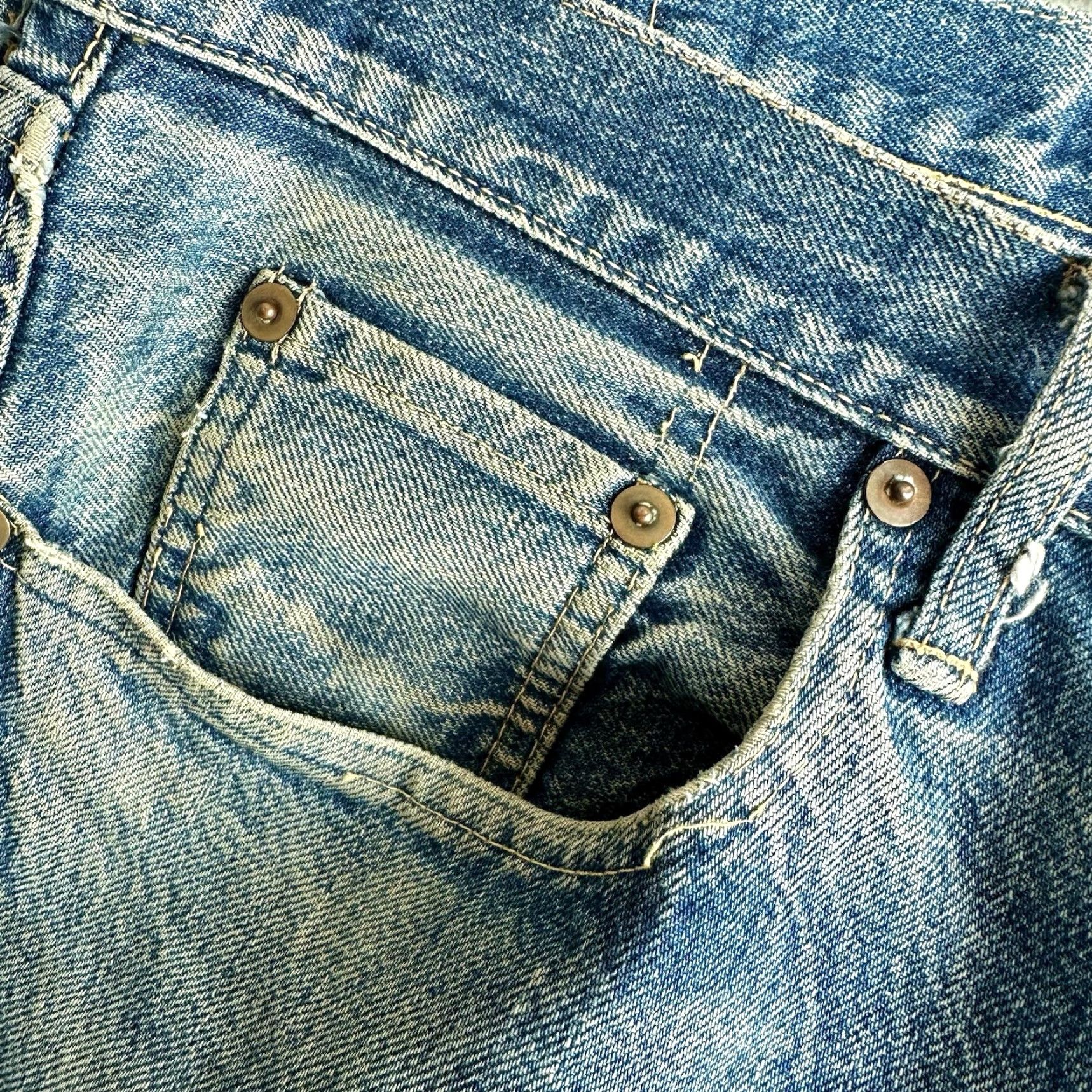 Vintage DOPE Jeans Selvage Japanese Made Dope & Drakkar Redline Blue 34x34 Men's Straight 34 Inseam Size US 34 / EU 50 - 4 Thumbnail
