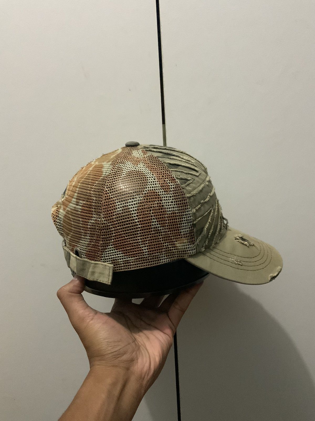 If Six Was Nine Paerang-i Distressed Camo Trucker Hat Size ONE SIZE - 5 Thumbnail