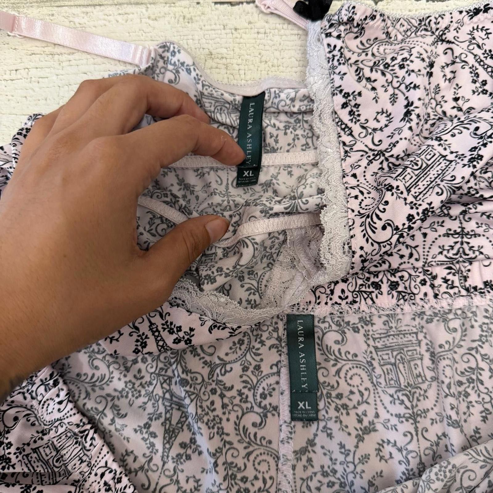 Designer Paris Coquette Pajama Set XL Size ONE SIZE - 4 Thumbnail