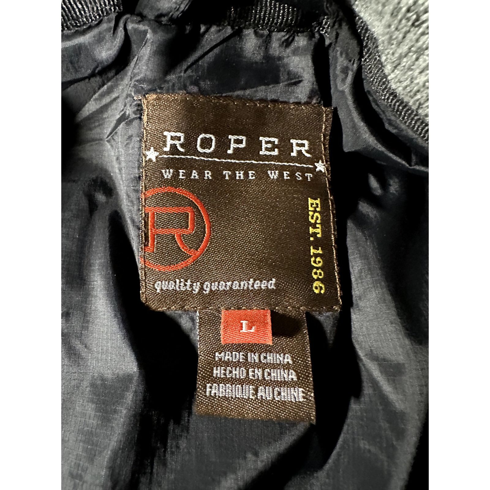 Roper Roper Mens Down Puffer Hooded Jacket Coat Mens Large Black Size US L / EU 52-54 / 3 - 8 Thumbnail