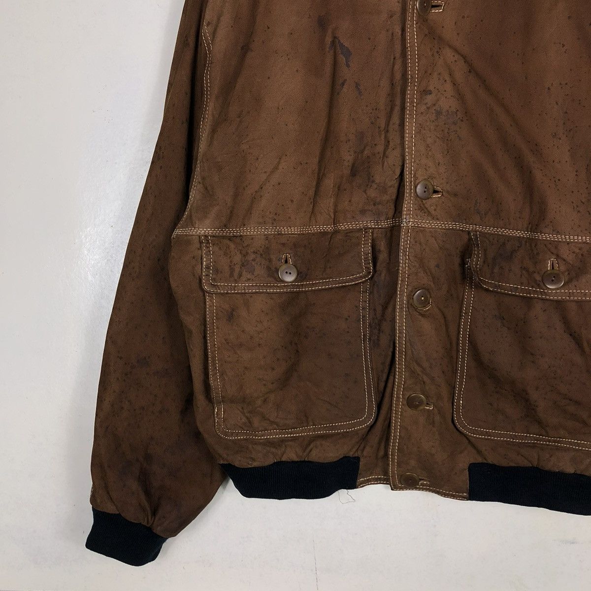 Japanese Brand 📌VINTAGE BIKER LEATHER JACKET HARRISON ISSEY MIYAKE Size US M / EU 48-50 / 2 - 6 Thumbnail