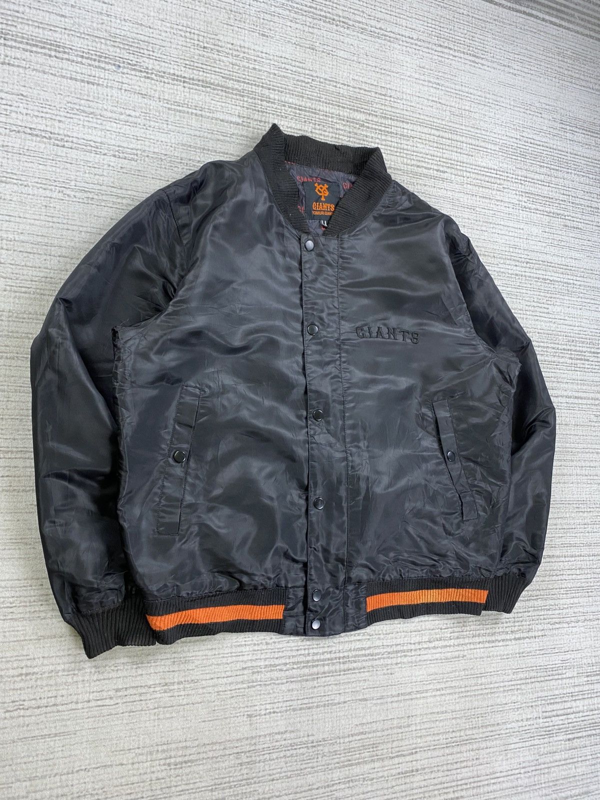 Giant × Vintage Vintage Yomiuri Giants Baseball Buttoned Bombers Jacket Size US L / EU 52-54 / 3 - 3 Thumbnail