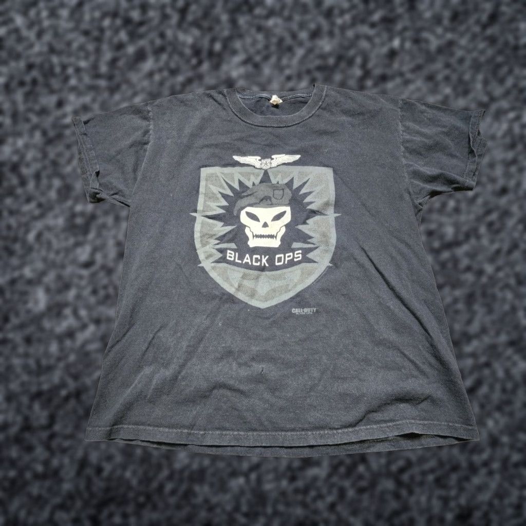 Jerzees Call of Duty Black Ops Mens Distressed Graphic T Shirt Black Large Size US L / EU 52-54 / 3 - 1 Thumbnail