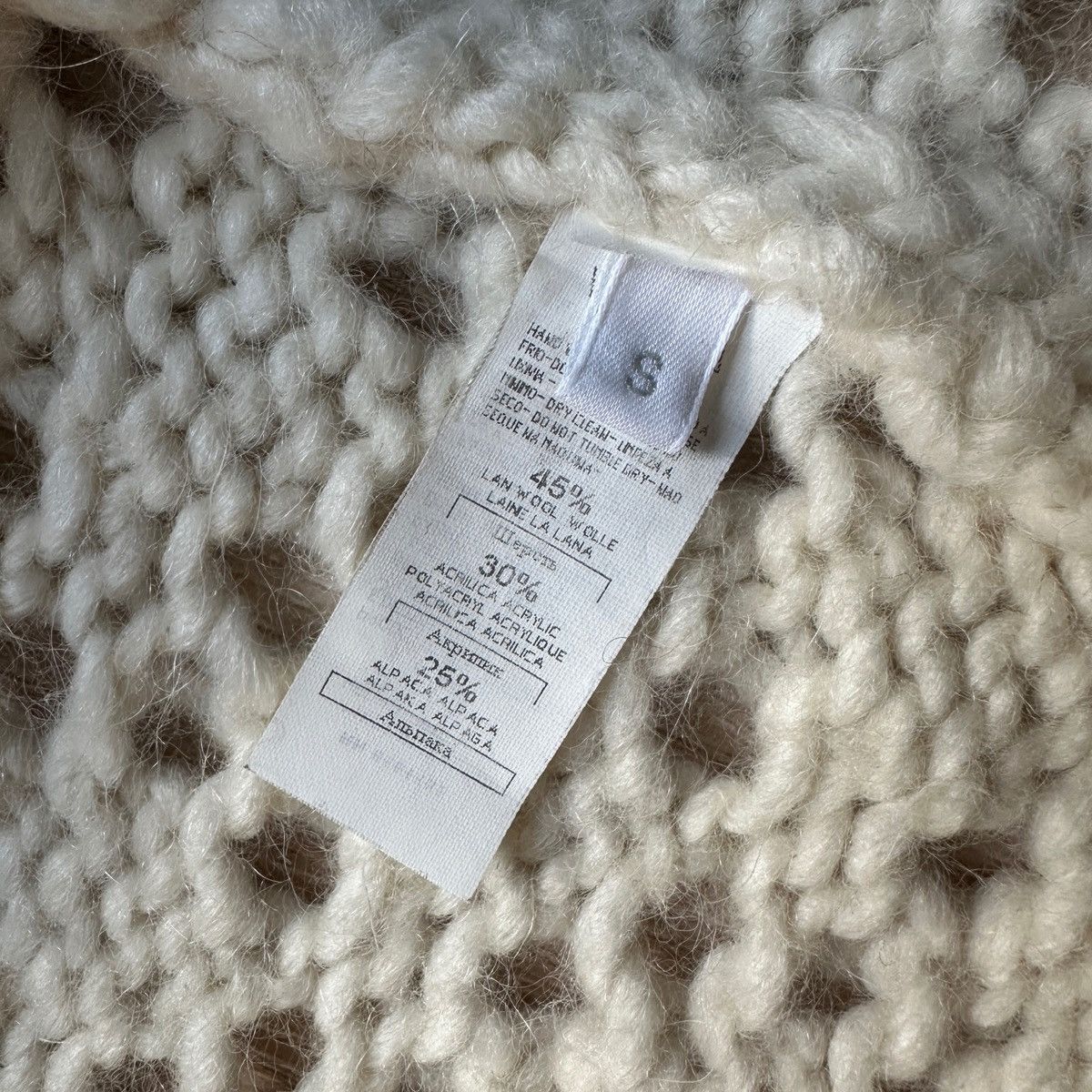 Other Stefanel Wool Alpaca Sweater Poncho (S) Cream Size S / US 4 / IT 40 - 3 Thumbnail