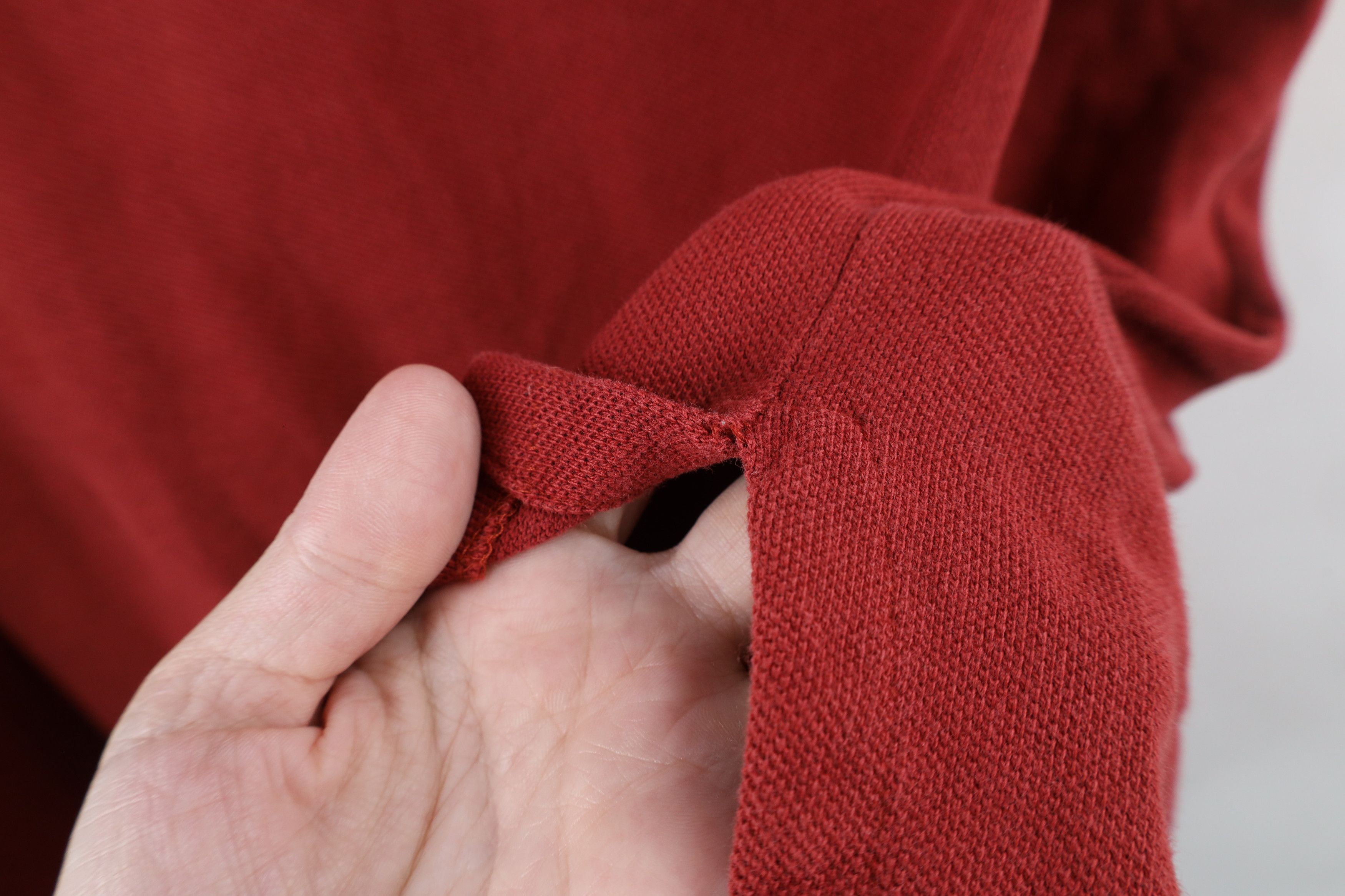 Lands' End × Vintage Vintage 90s Lands End Pique Cotton Pocket Polo Shirt Red USA Size US L / EU 52-54 / 3 - 7 Thumbnail