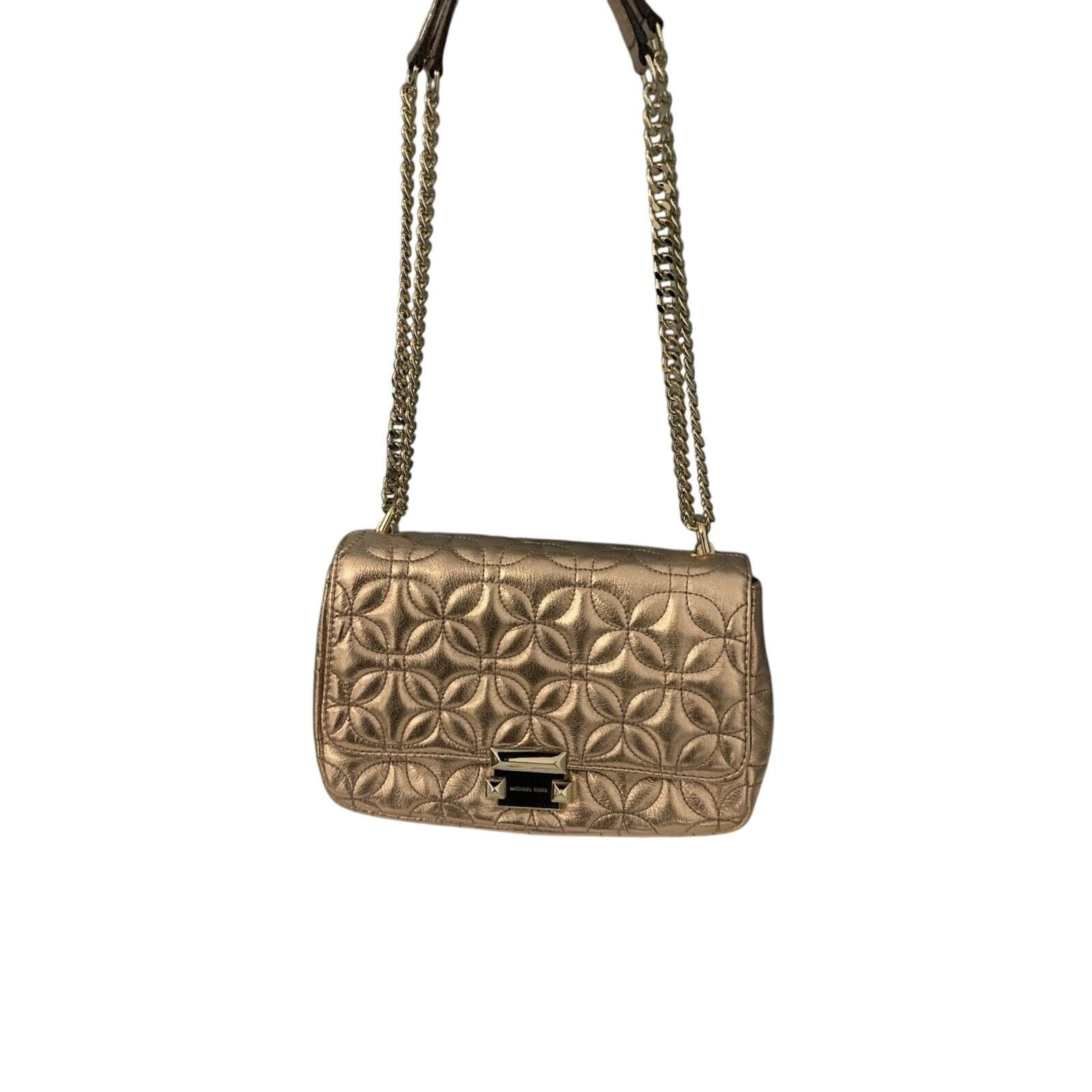 Michael Kors Michael Kors Sloan Gold Chain Quilted Leather Shoulder Bag Size ONE SIZE - 16 Thumbnail