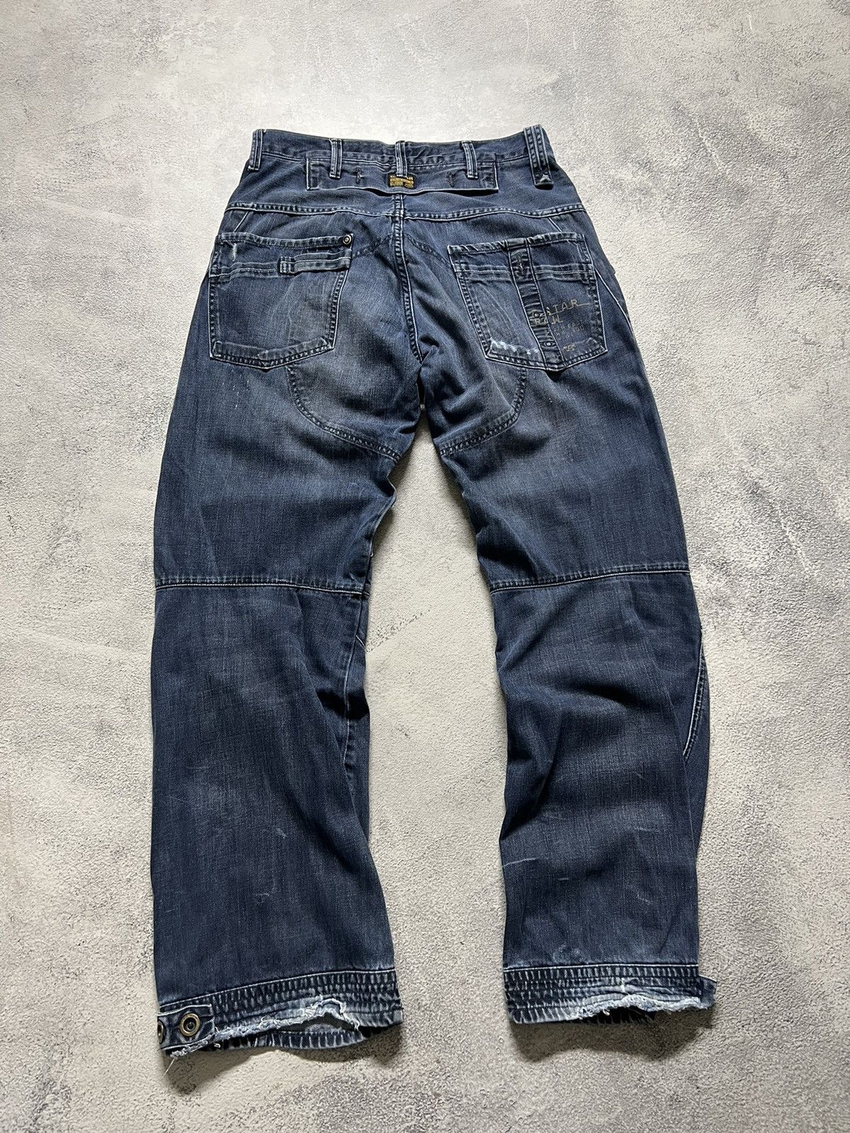 G-Star × Vintage Vintage Y2k G Star Raw 💙 Multi Pocket Denim Jeans 00’s Size US 32 / EU 48 - 12 Thumbnail