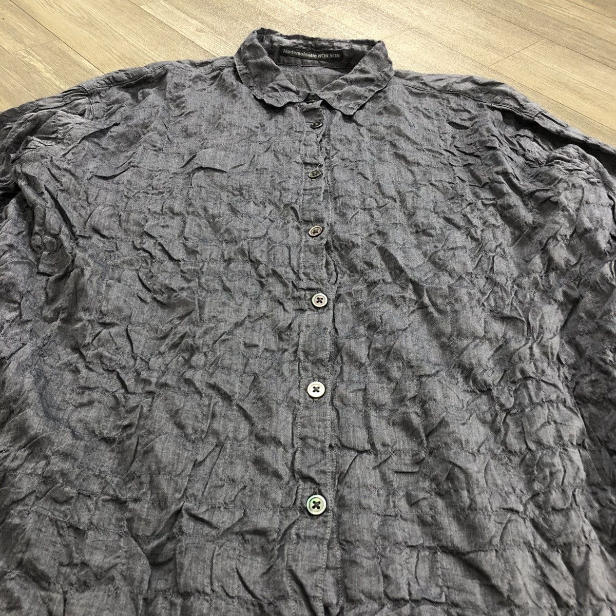 Designer × Issey Miyake × Mademoiselle Non Non Vintage Mademoiselle Non Non Designer Blouse Button Up Size M / US 6-8 / IT 42-44 - 3 Thumbnail