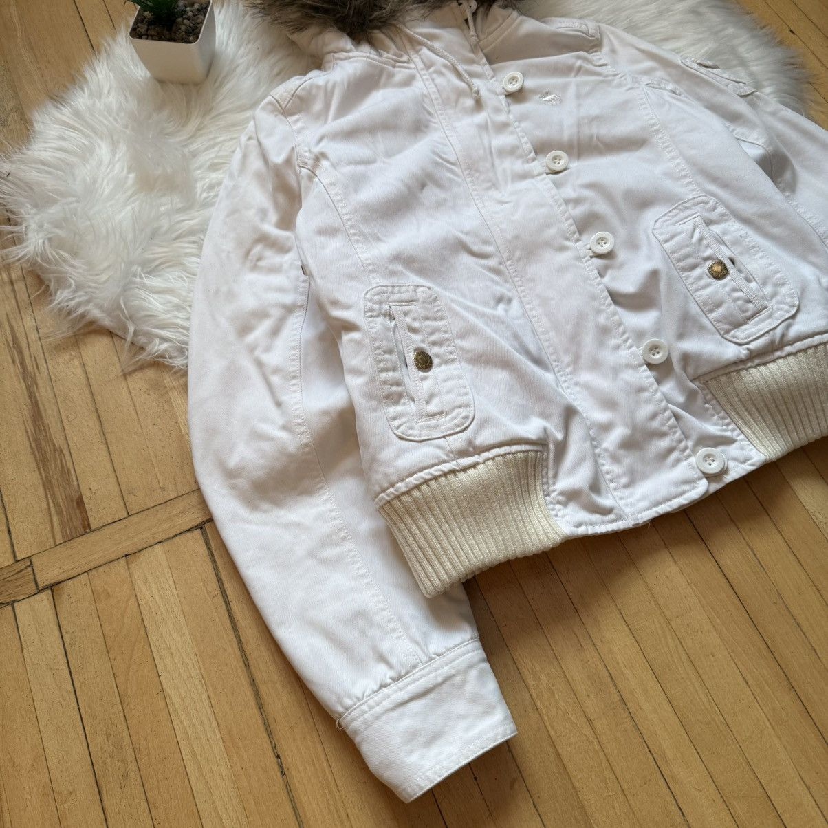 Abercrombie & Fitch 📌Crazy Abercrombie & Fitch Vintage Fur Bomber Jacket Size S / US 4 / IT 40 - 4 Thumbnail