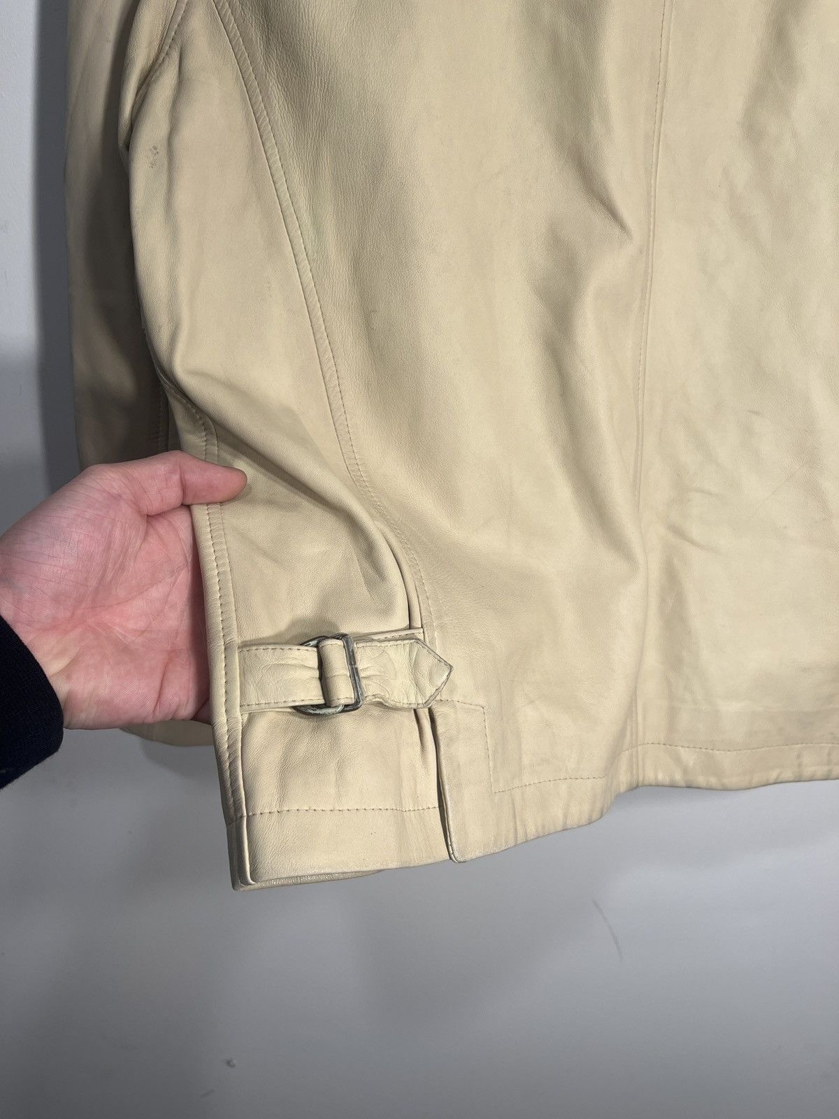 Vintage × Yves Saint Laurent Yves Saint Laurent vintage tan leather jacket Size US L / EU 52-54 / 3 - 7 Thumbnail