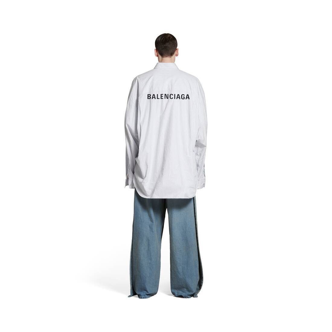 Balenciaga oc11z1025 Shirt Oversized in White Size US S / EU 44-46 / 1 - 4 Thumbnail