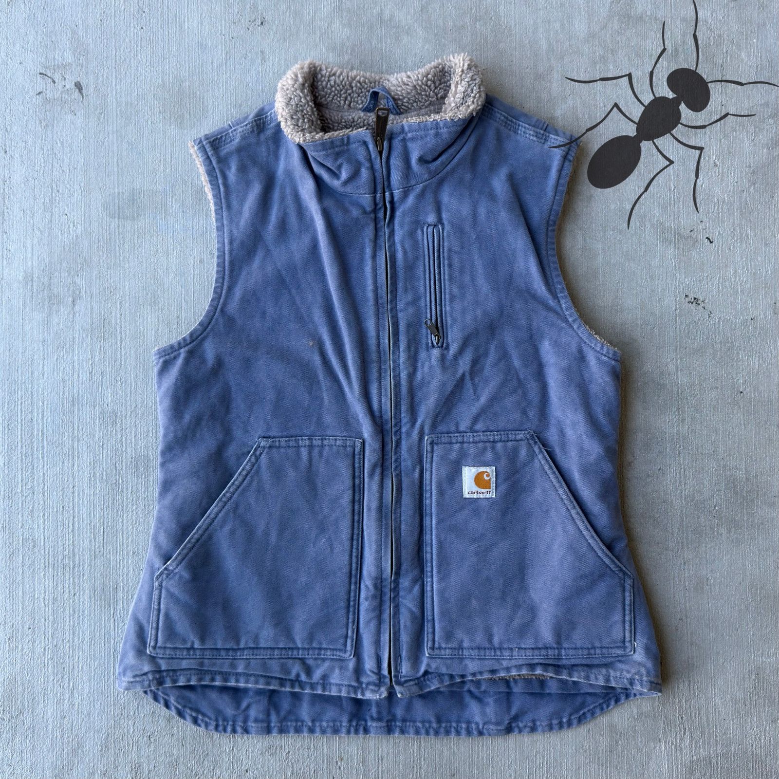Carhartt × Vintage Carhartt WOMENS WV001 PBL blue work wear vest Size US S / EU 44-46 / 1 - 1 Thumbnail