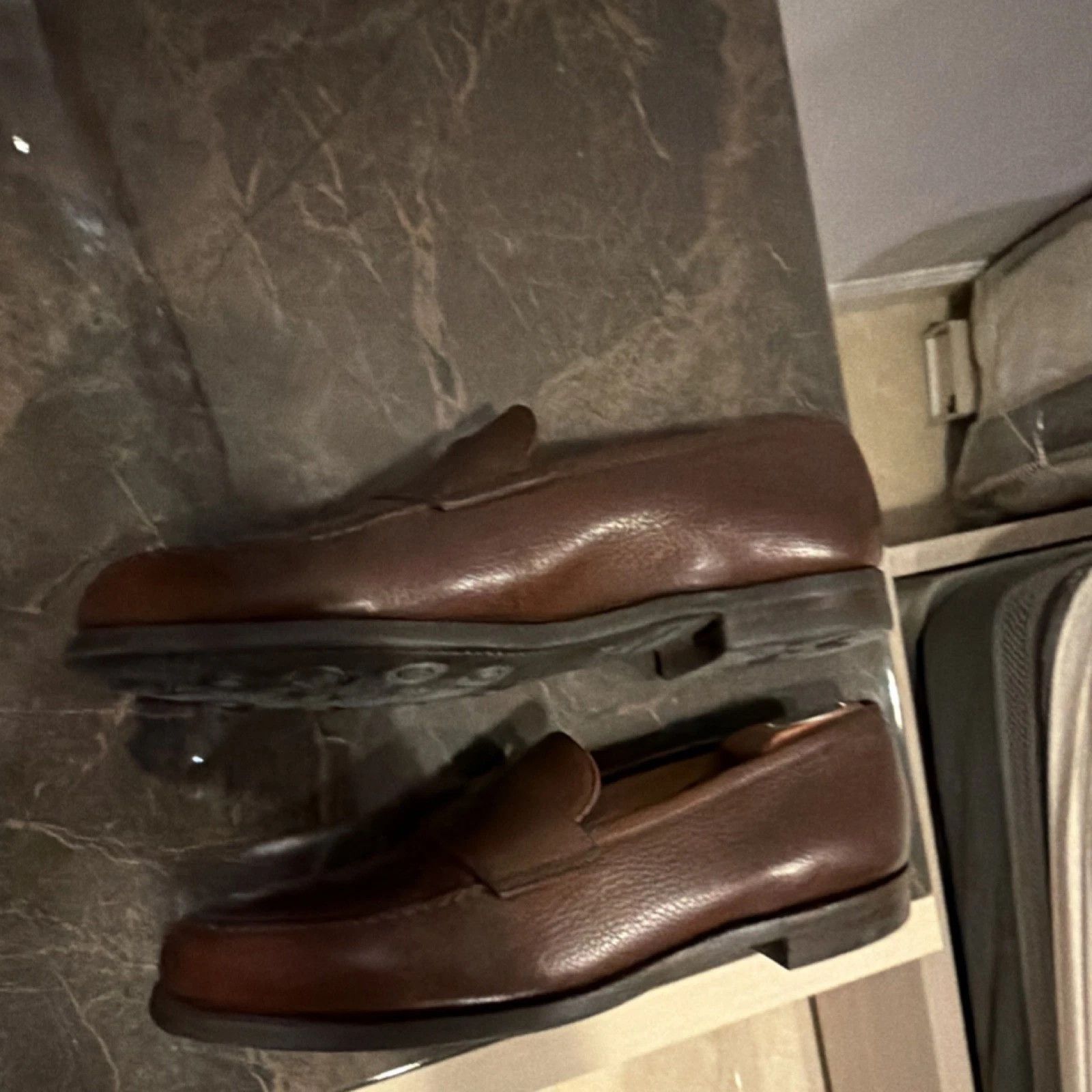 Crockett & Jones Crockett & Jones Brown Leather Penny Loafers UK 11E / US 12 Size US 12 / EU 45 - 7 Thumbnail