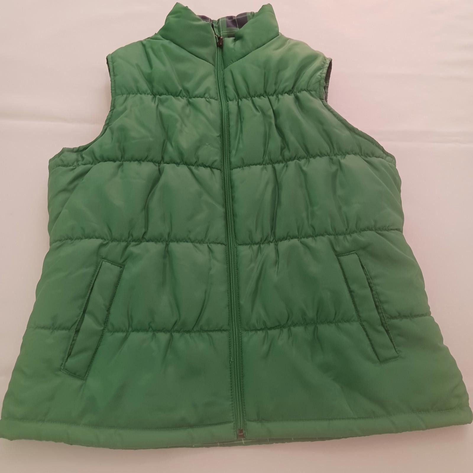 Merona Merona Women Reversible Vest Jacket LARGE Coat Green & Black Size L / US 10 / IT 46 - 1 Thumbnail