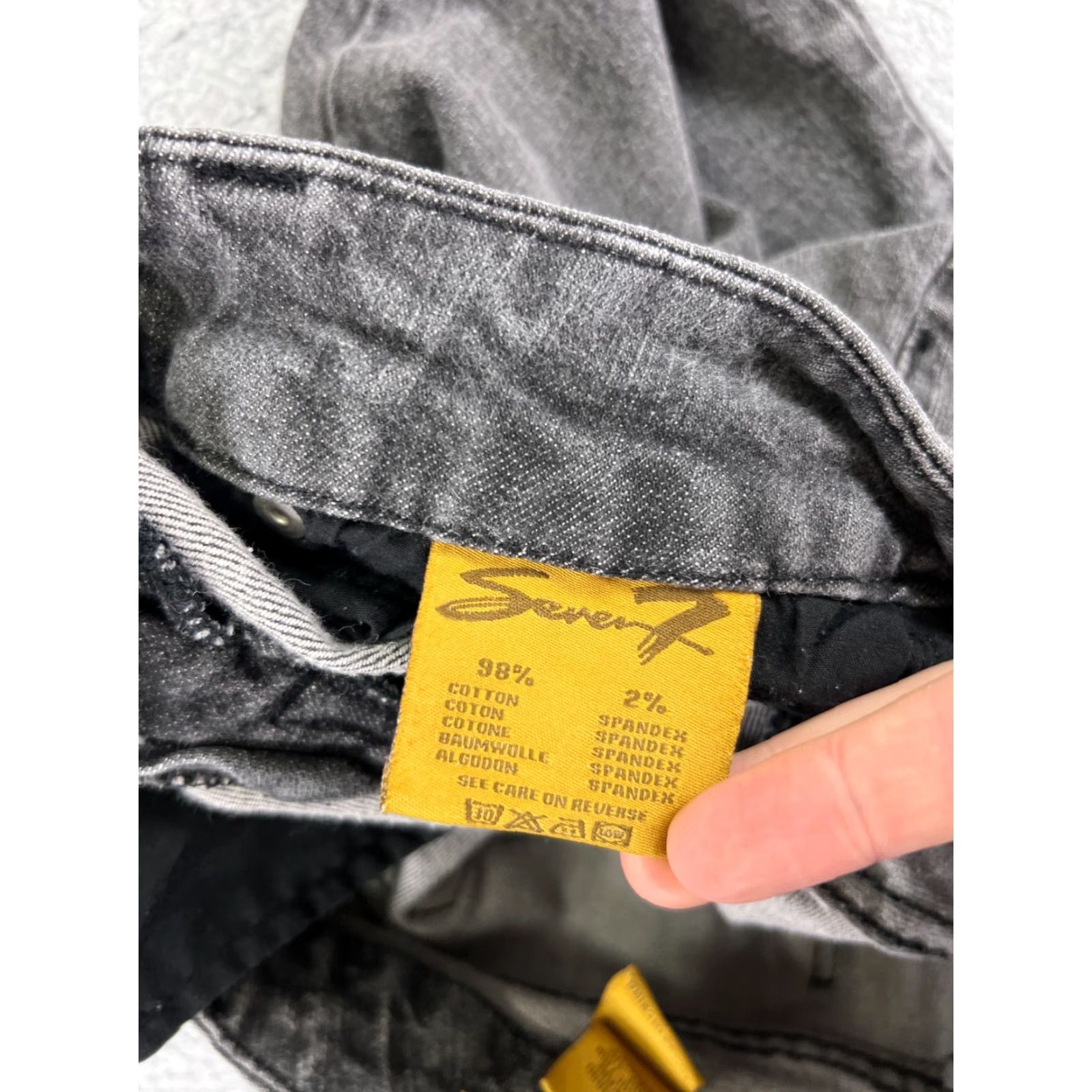 Vintage Seven7 Jeans Women Gray Denim Regular Bootcut Distressed Low Rise 28x28 Jeans Womens Bootcut Distressed Gray 28x28 Size 28" / US 6 / IT 42 - 7 Thumbnail