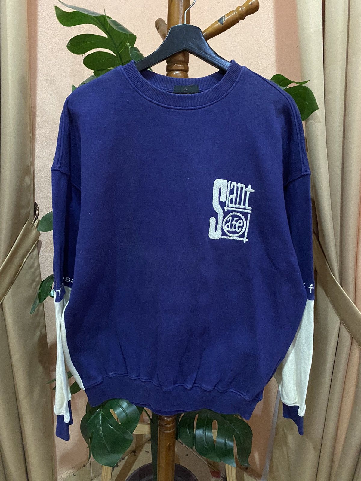 Vintage Vintage Santafe 90s Sweatshirt – Navy & White Oversized Size US L / EU 52-54 / 3 - 2 Thumbnail