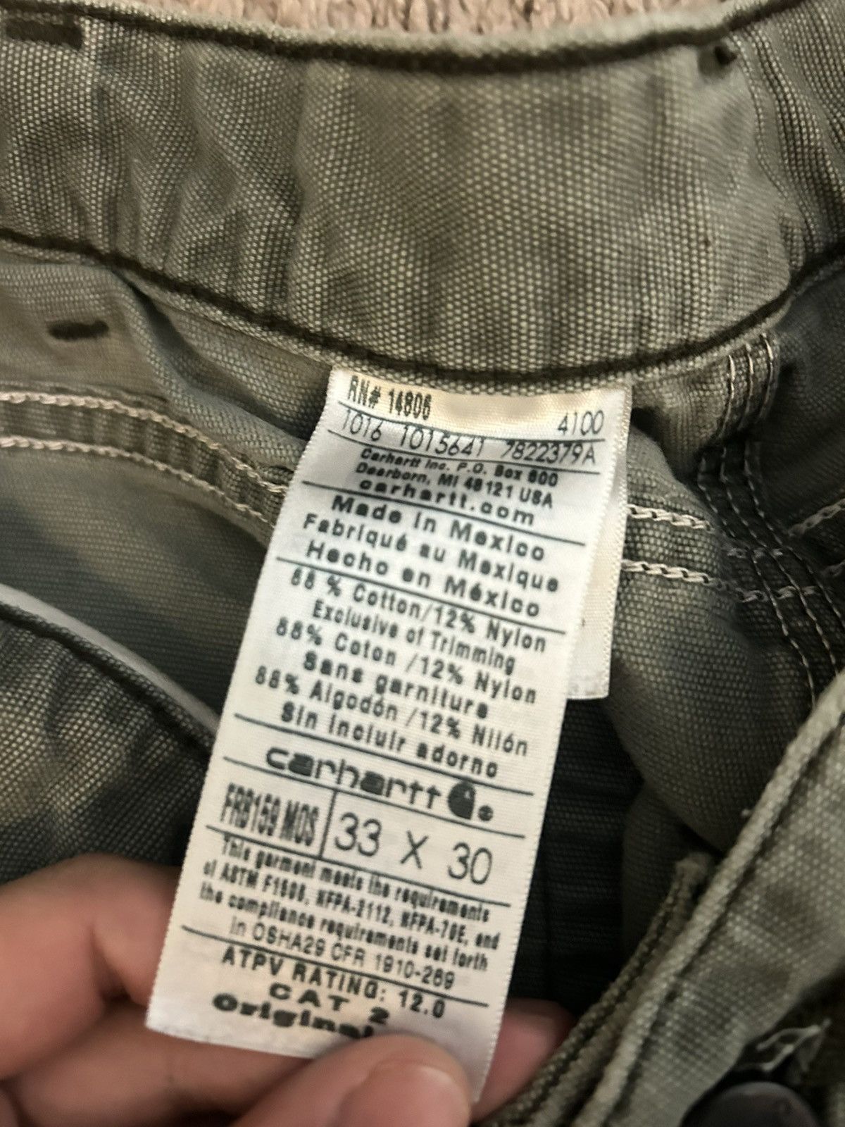 Carhartt Carhartt Green Cargo Jeans Size US 30 / EU 46 - 2 Thumbnail