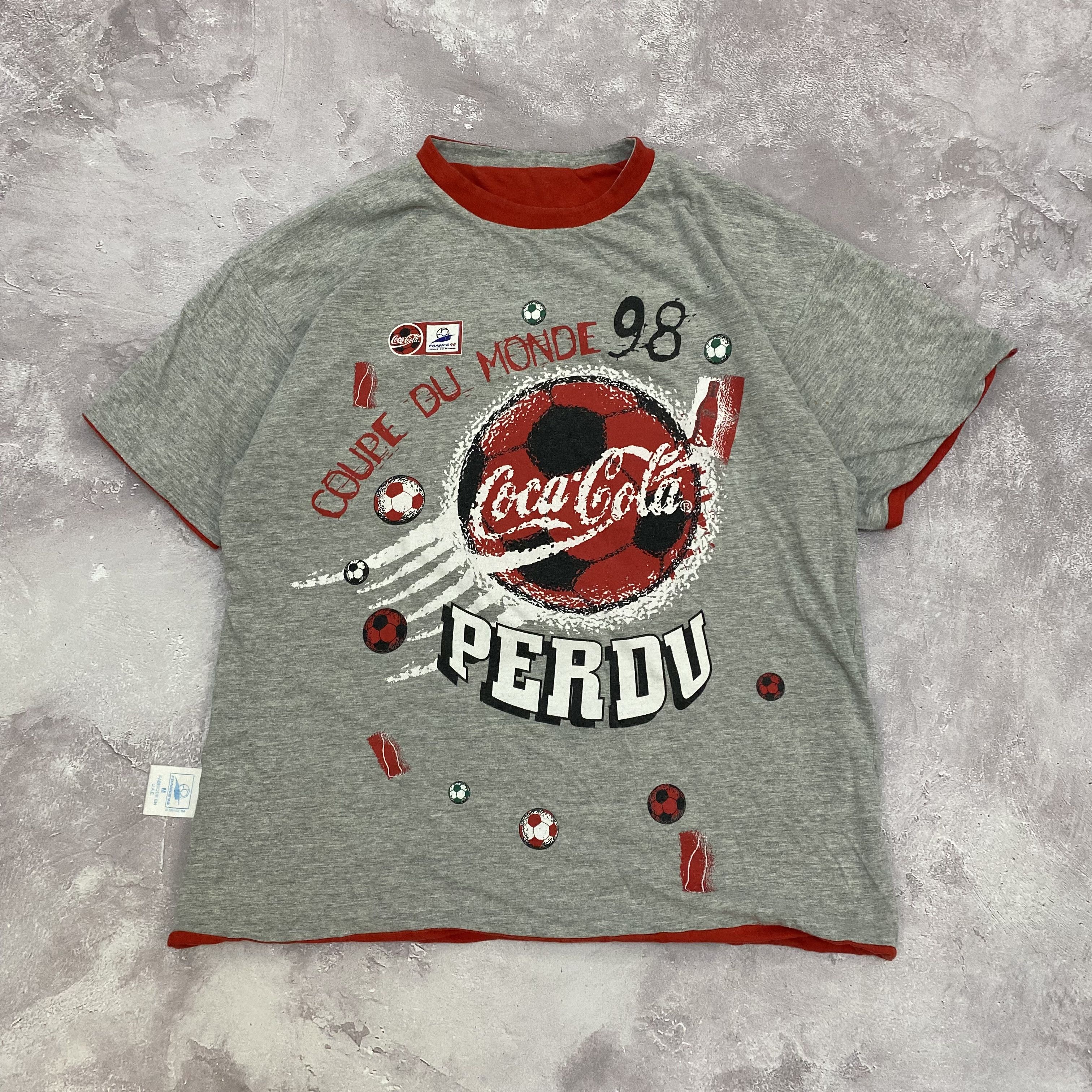 Coca Cola Vintage Coca Cola x FRANCE 98 World Cup Reversible T-Shirt Size US M / EU 48-50 / 2 - 6 Thumbnail