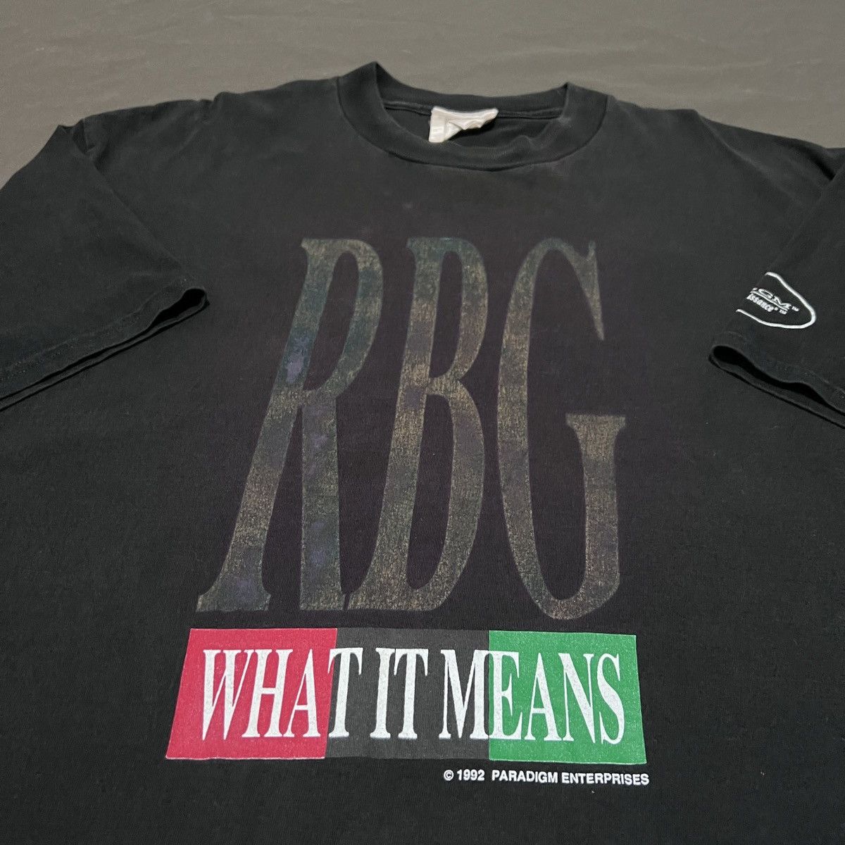 Rap Tees Vintage RBG WHAT IT MEANS Quotes Tee Faded Graphic Fashion Size US XL / EU 56 / 4 - 1 Thumbnail
