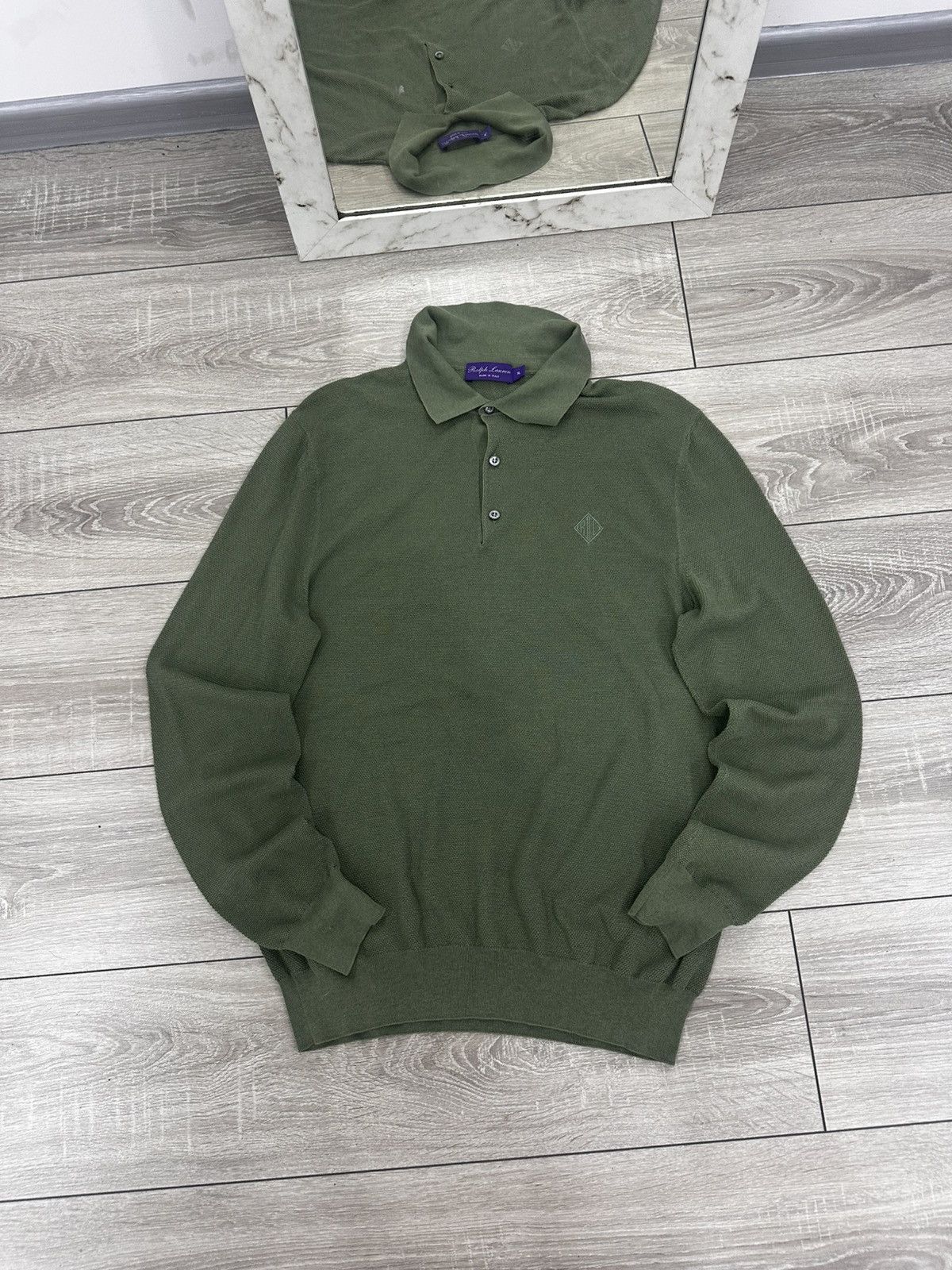 Polo Ralph Lauren Ralph Lauren Purple label LogoSilk and Cotton Polo Shirt Size US XL / EU 56 / 4 - 4 Thumbnail