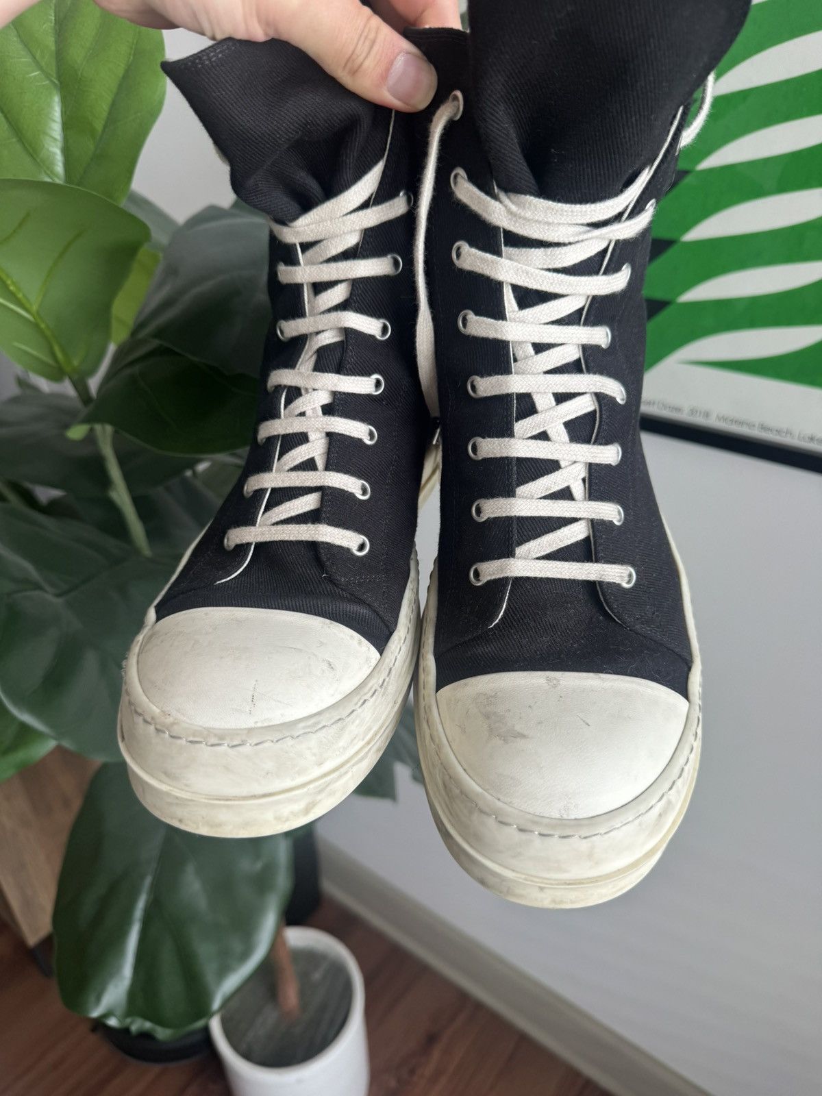 Rick Owens DRKSHDW Camo/Geo Ramones | Grailed