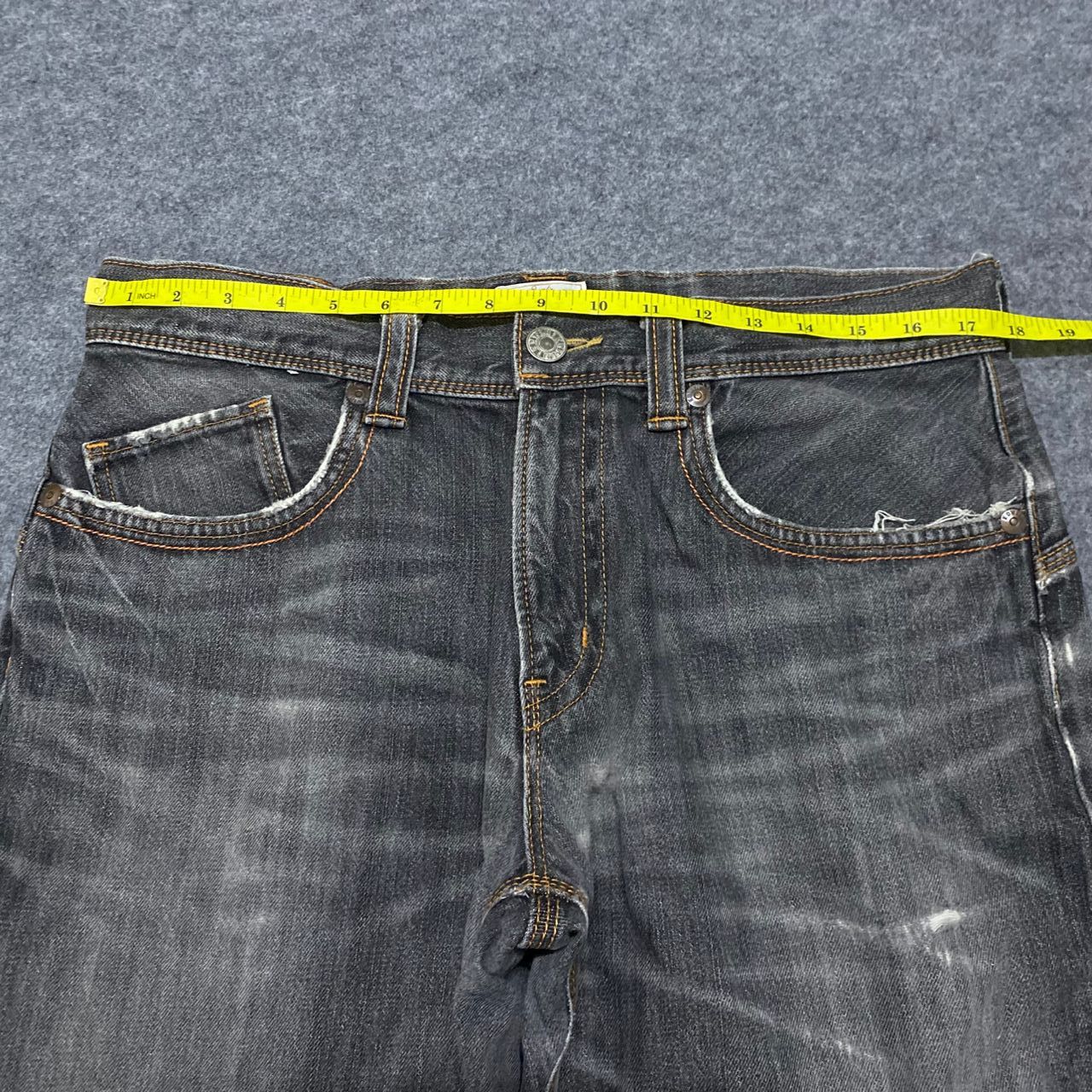 Edwin 💥Best Offer💥Vintage Edwin Buckle Back Distressed Denim Size US 35 - 5 Thumbnail