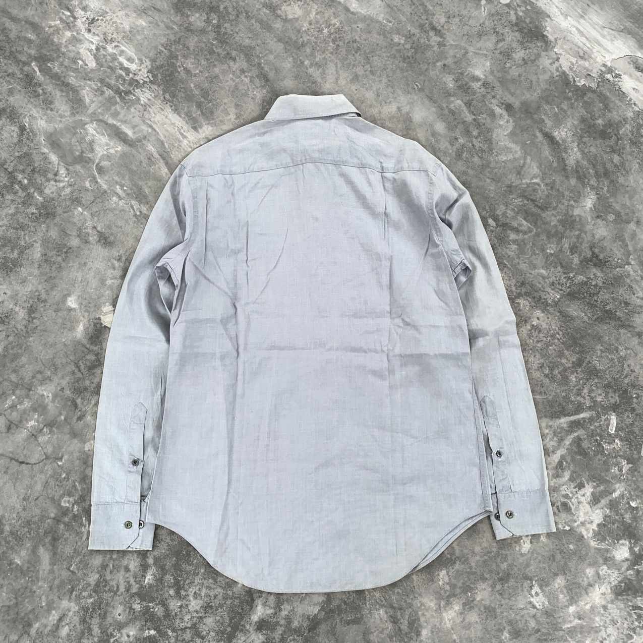 Giorgio Armani Vintage Giorgio Armani Button Ups Gray Shirt Size US M / EU 48-50 / 2 - 7 Thumbnail