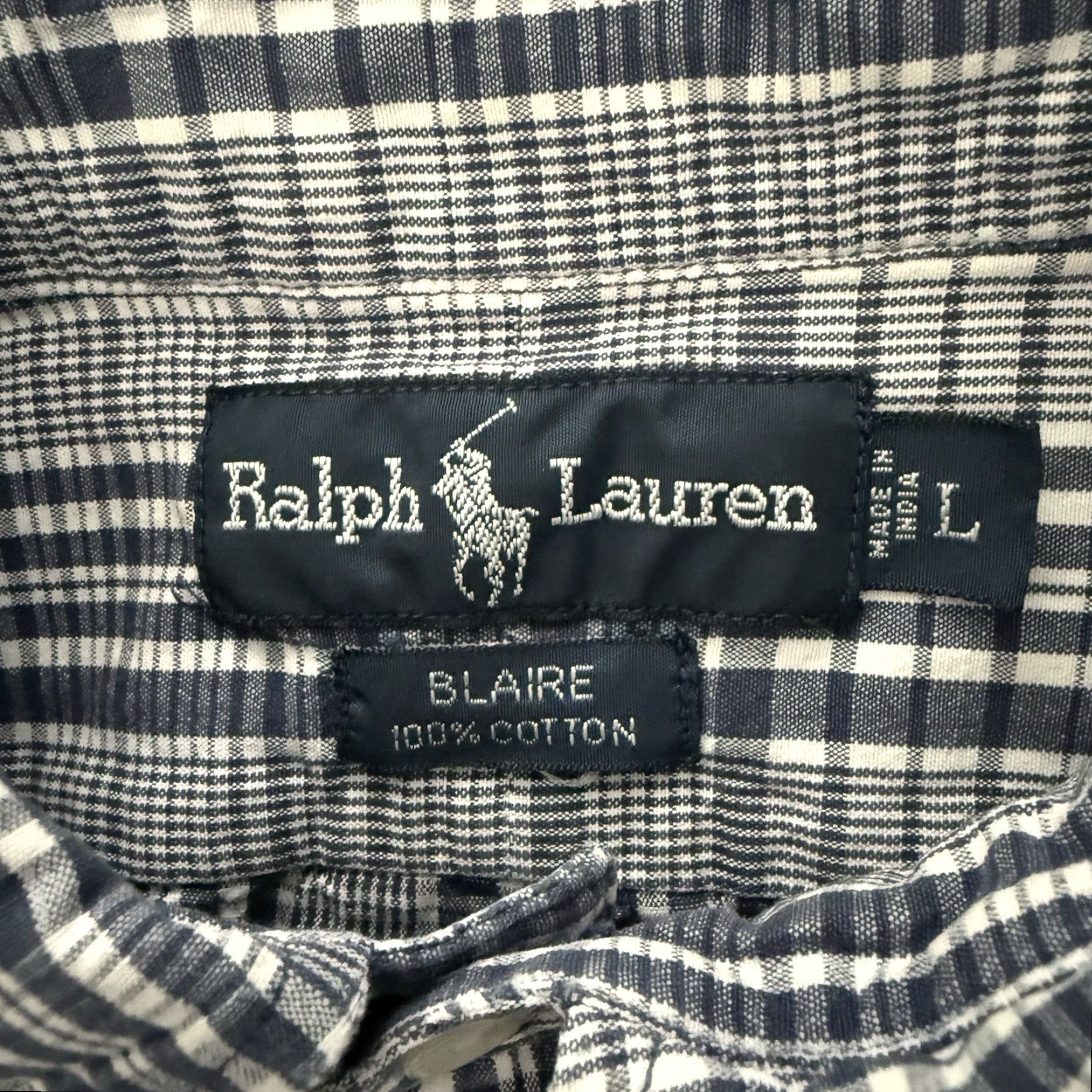 Ralph Lauren Ralph Lauren Shirt Mens Large Short Sleeve Blue Plaid Button-Down Blaire Cotton Embroidered Classic Preppy Size US L / EU 52-54 / 3 - 2 Thumbnail