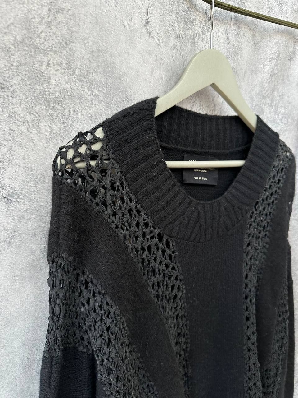 Allsaints × Vintage AllSaints Spitalfields Dagan Jumper Open Knit Yarn Sweater Size M / US 6-8 / IT 42-44 - 4 Thumbnail