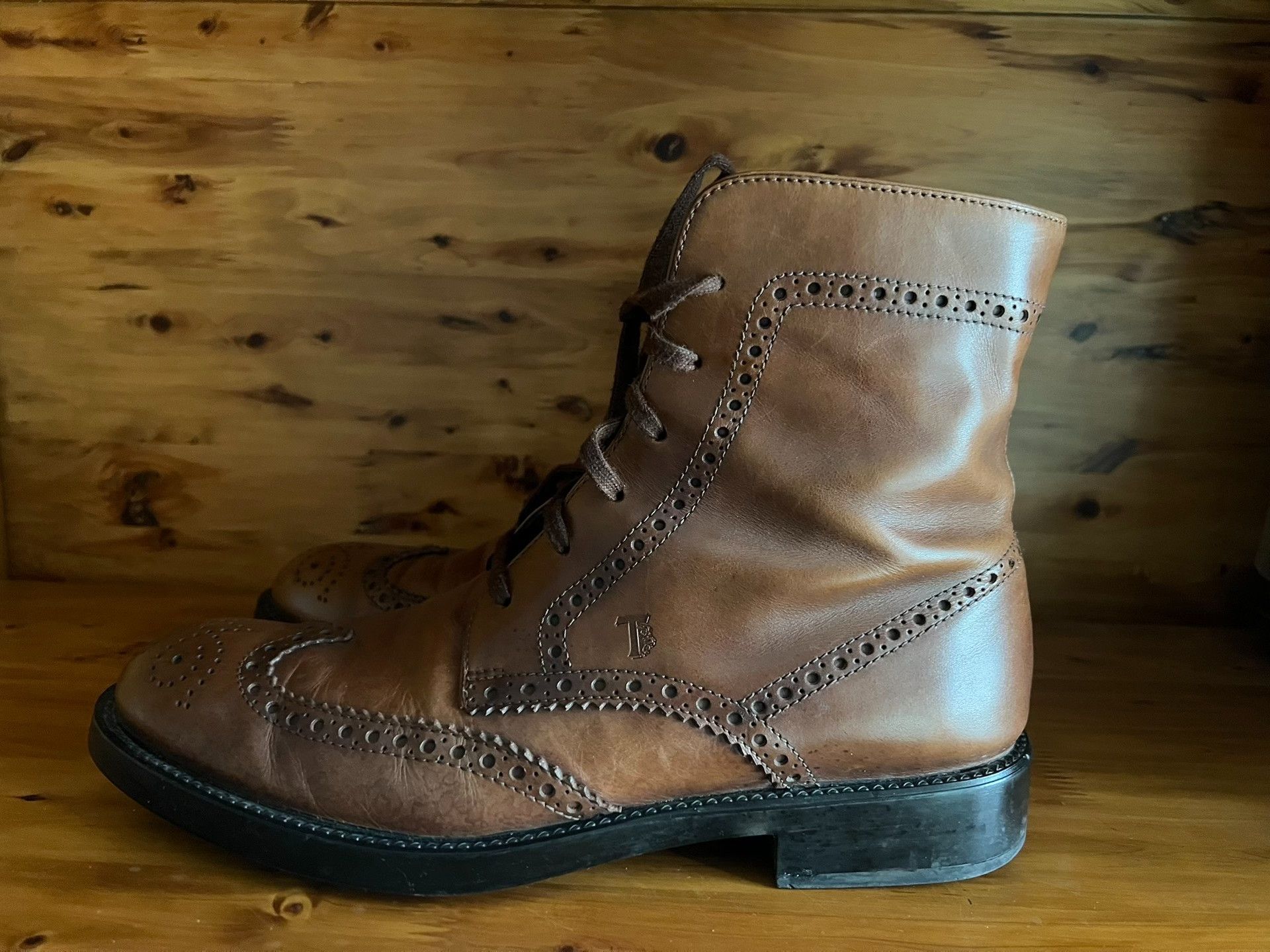 Tod's TOD'S Carved Leather Boots Size US 8 / EU 41 - 1 Thumbnail