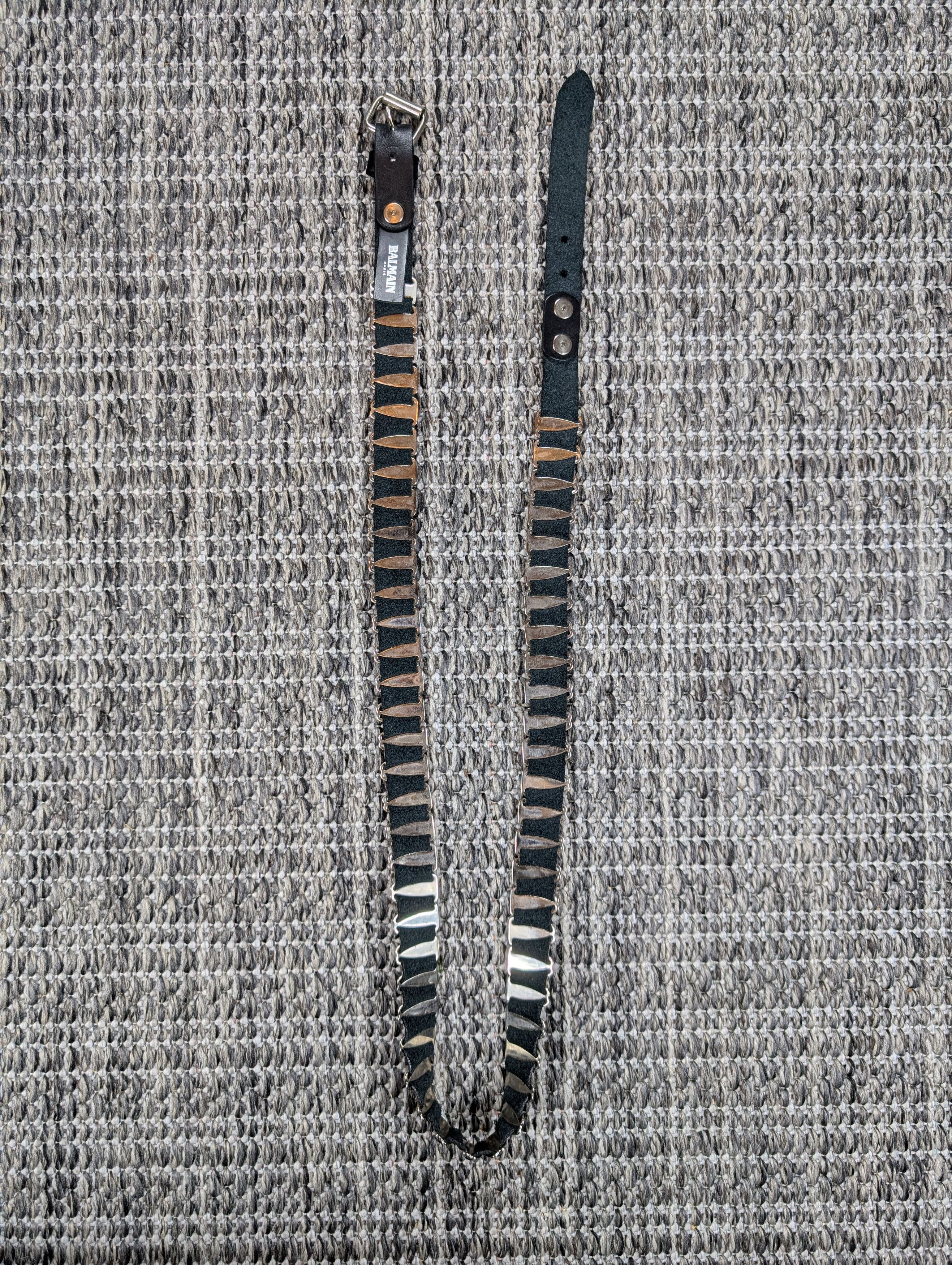 Balmain Balmain 2011 Hybrid Chain/Leather Roller Coaster Belt Size ONE SIZE - 3 Thumbnail