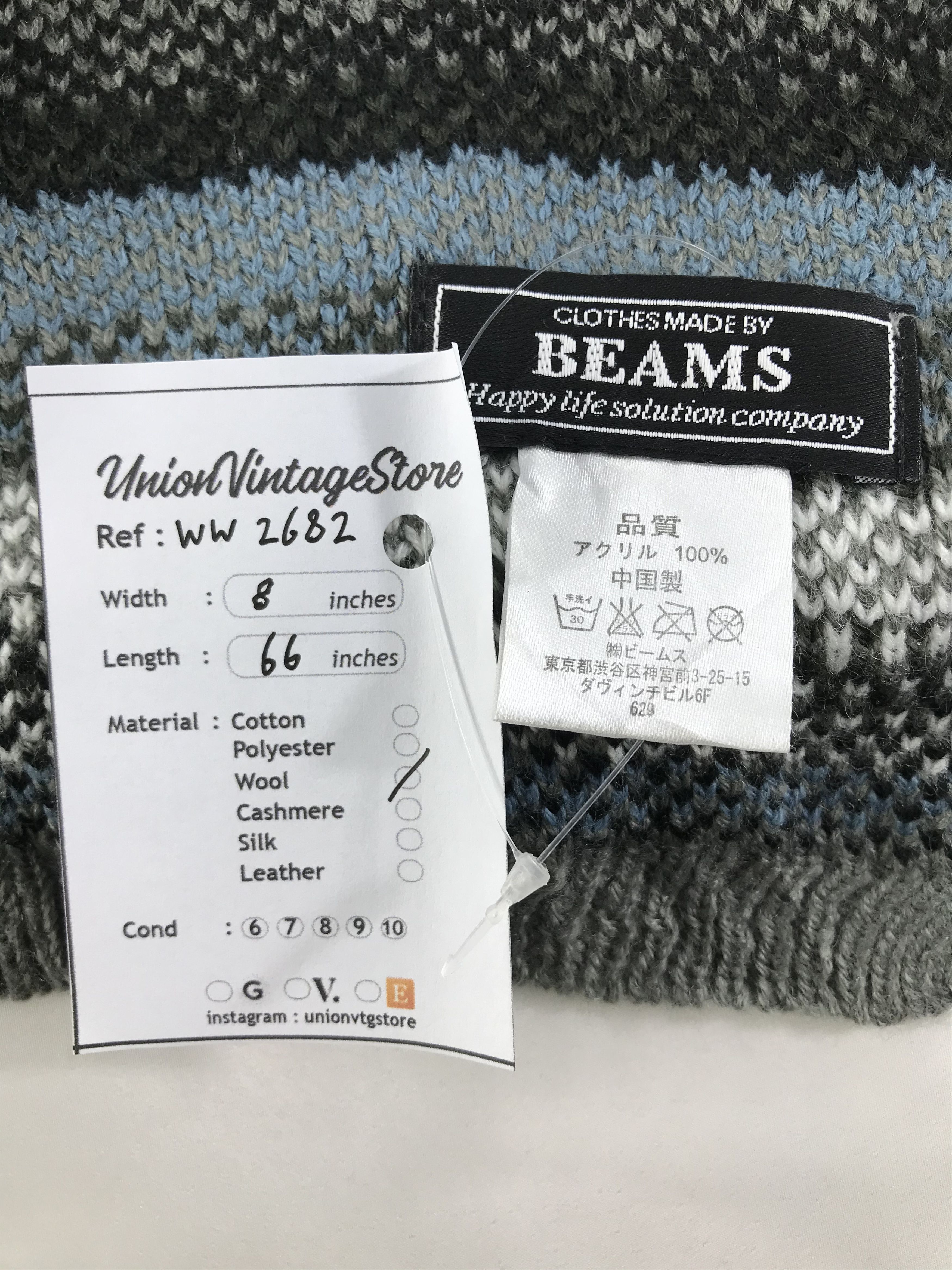 Vintage Beams Scarf / Muffler / Neckwear - WW2682 Size ONE SIZE - 4 Thumbnail