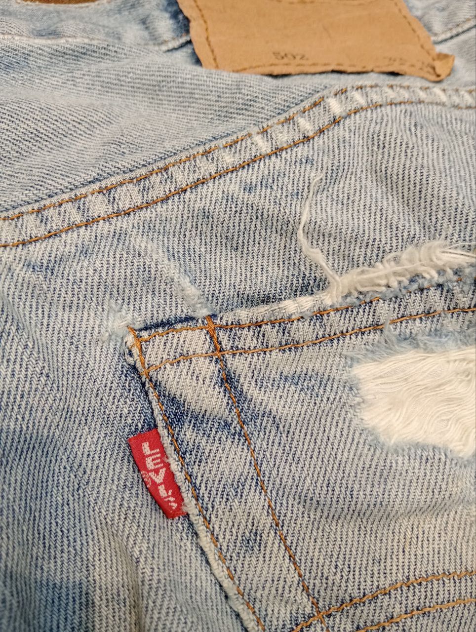 Levi's Vintage Clothing LEVI'S VINTAGE 502 REDLINE CAPITAL E SELVEDGE BLUE JEANS Size US 33 - 14 Thumbnail