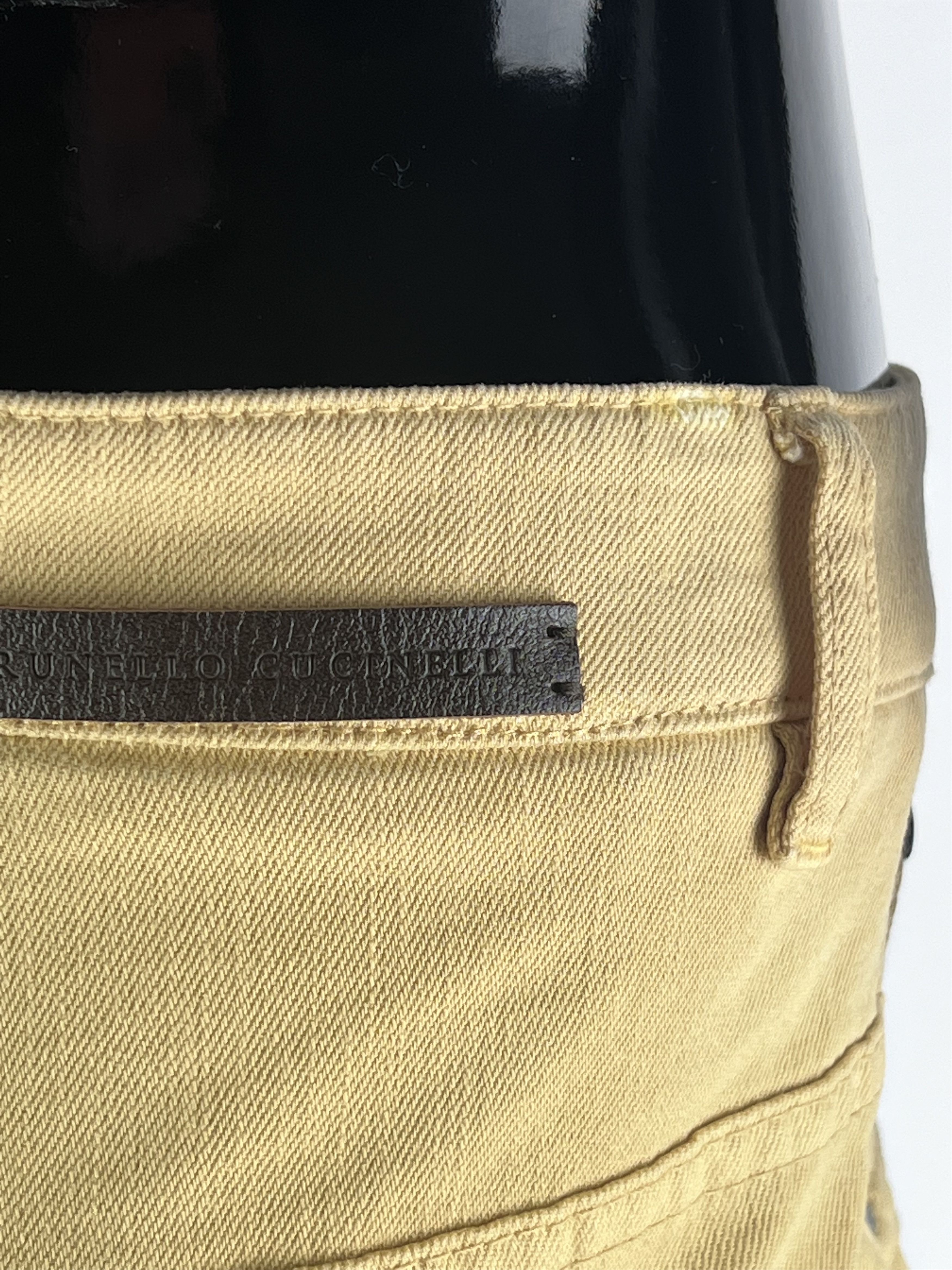 Brunello Cucinelli Brunello Cucinelli Yellow Cropped Jeans Womens Size IT40 Size 27" / US 4 / IT 40 - 4 Thumbnail