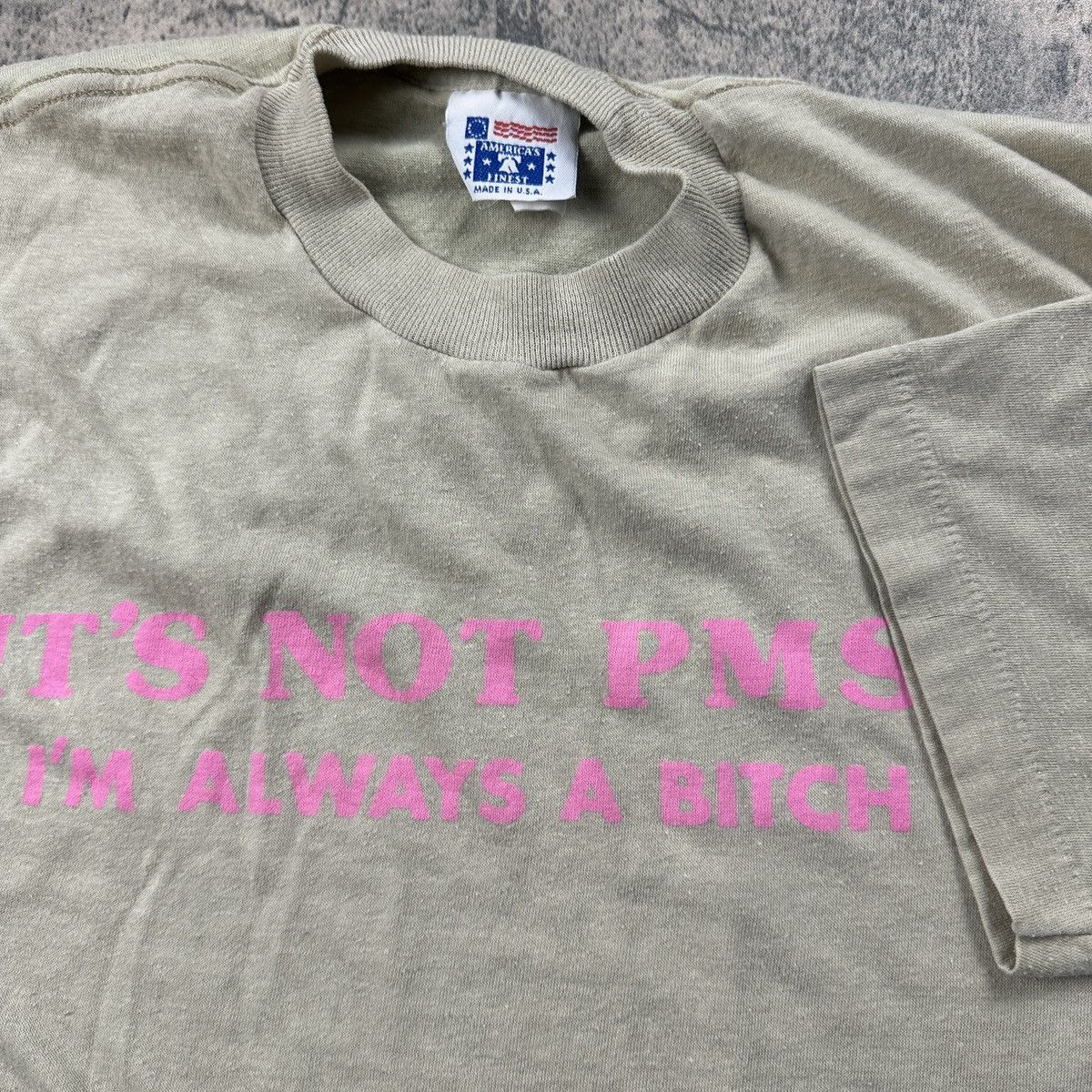 Vintage Vintage 80s It’s not PMS Single Stitched T Shirt Size US M / EU 48-50 / 2 - 2 Thumbnail