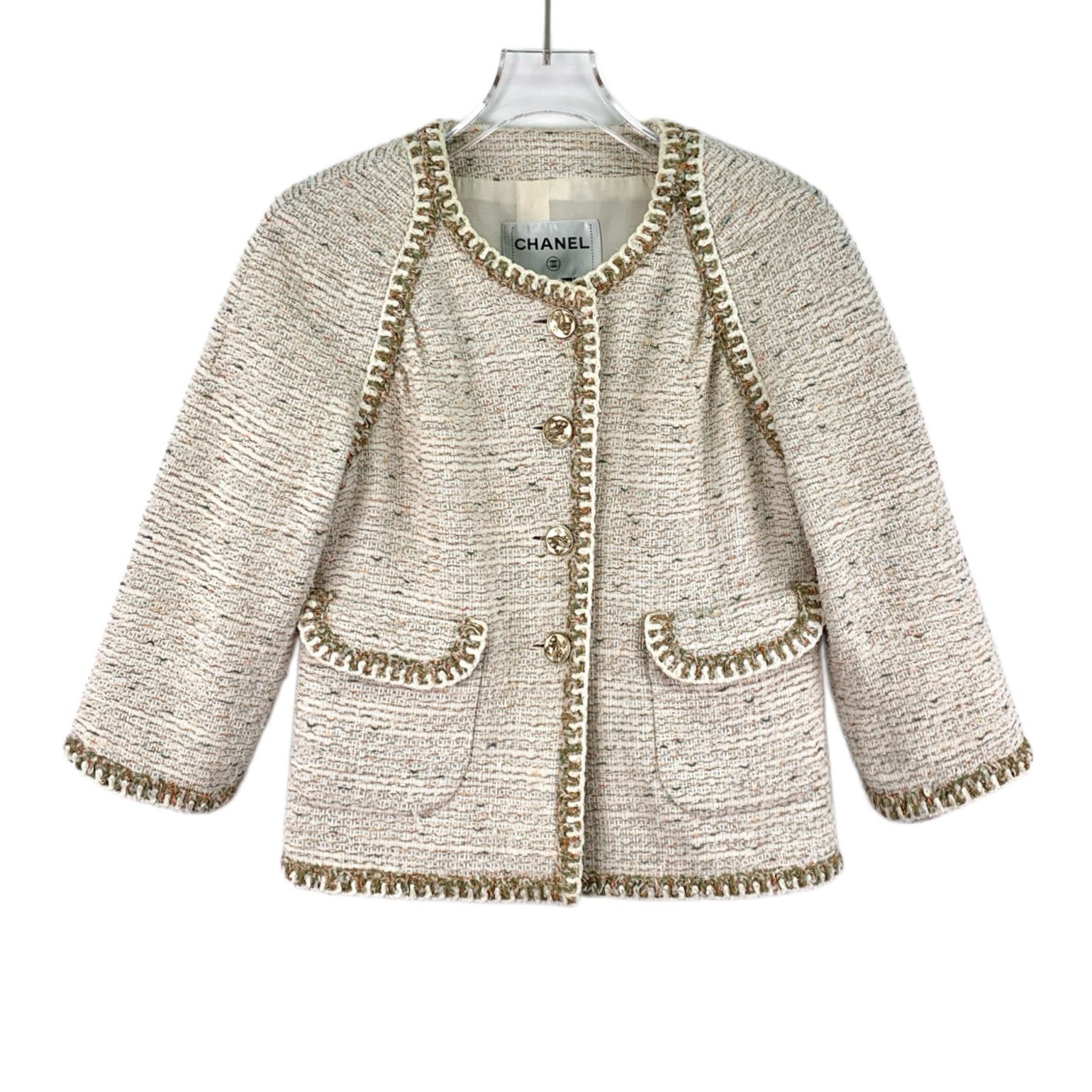 Chanel Chanel Greece Tweed Jacket (36) Size XS / US 0-2 / IT 36-38 - 1 Thumbnail